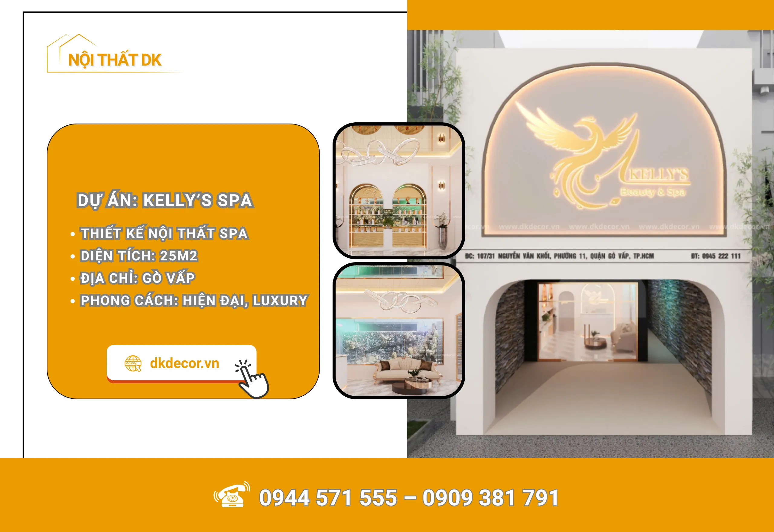 Thiết Kế Phòng Khách Spa Gò Vấp 