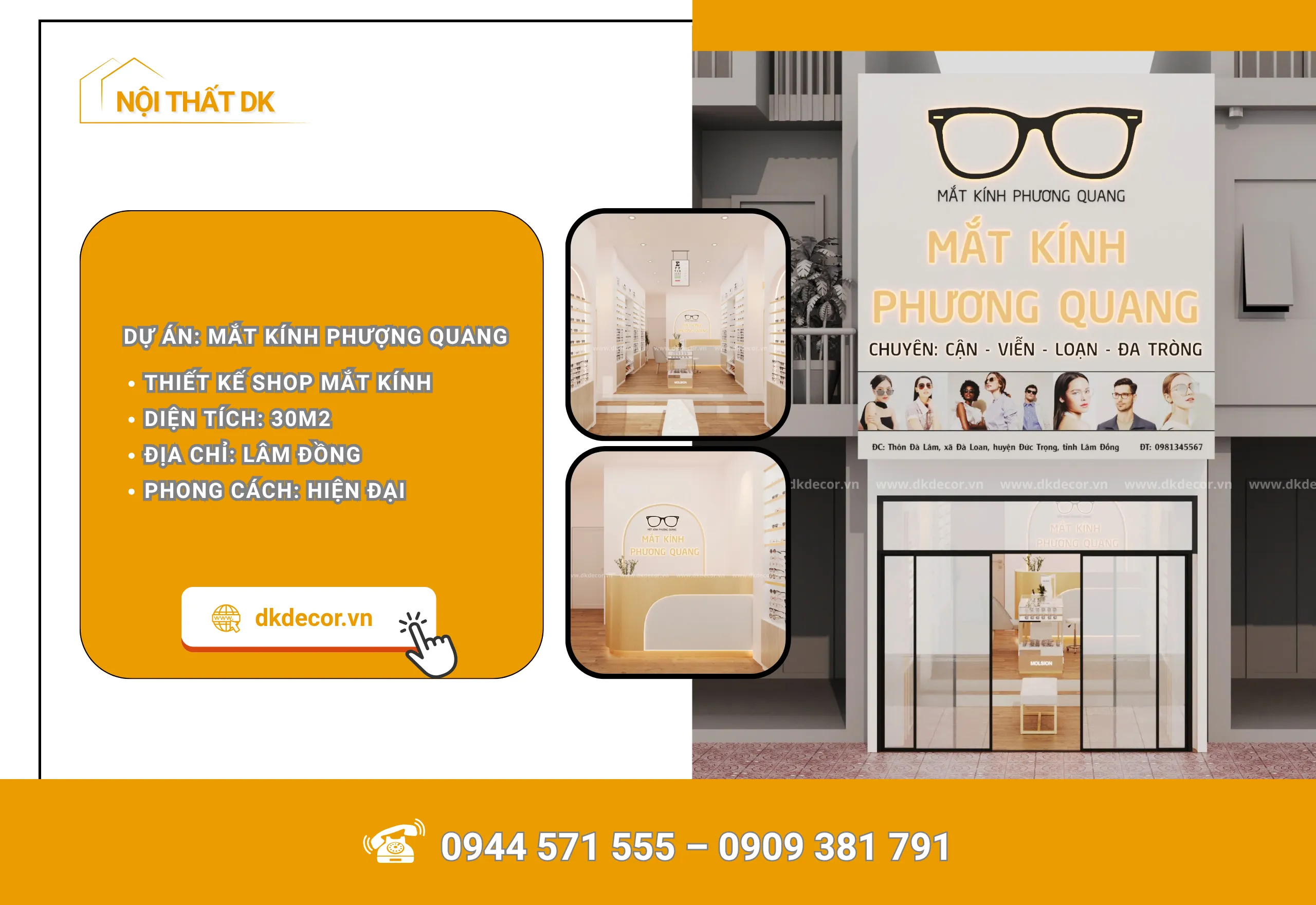 Thiết Kế Shop Mắt Kính Phương Quang Lâm Đồng 