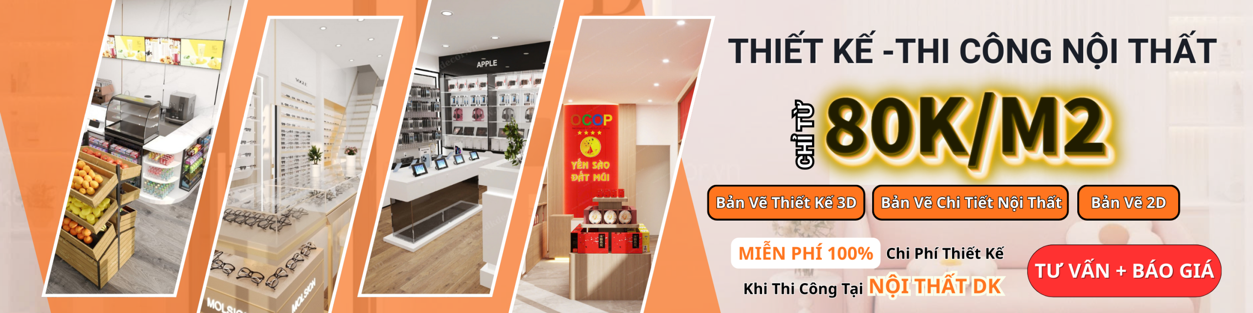 thiết kế thi công shop cửa hàng mắt kính nội thất dk