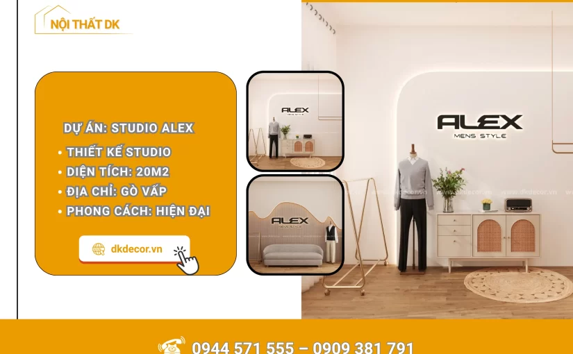 Thiết Kế Phòng Chụp Mẫu Áo Nam ALEX