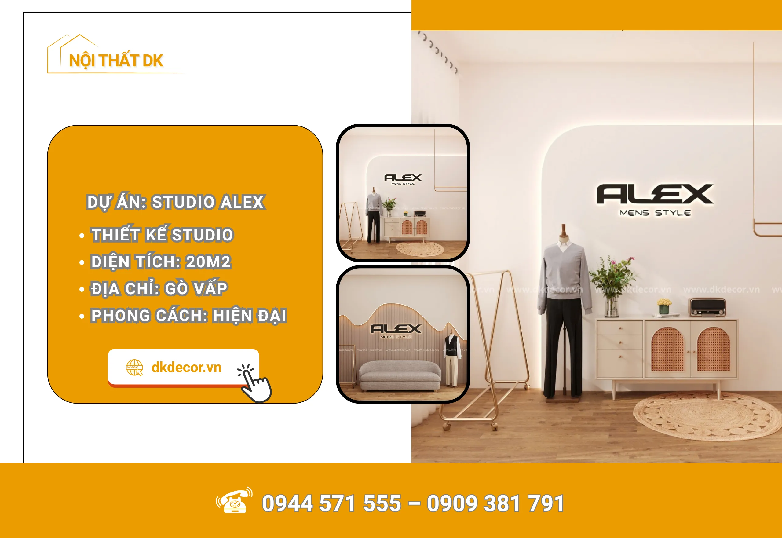 Thiết Kế Phòng Chụp Mẫu Áo Nam ALEX 