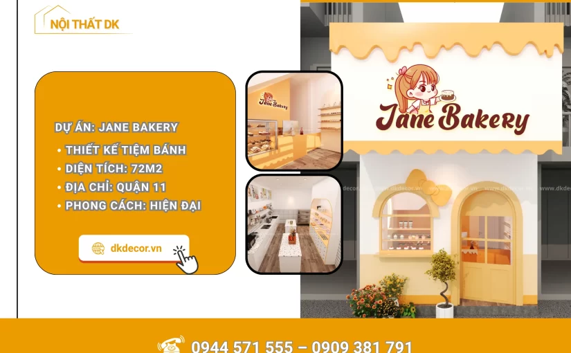 Thiết Kế Tiệm Bánh Kem Jane Bakery – Quận 11