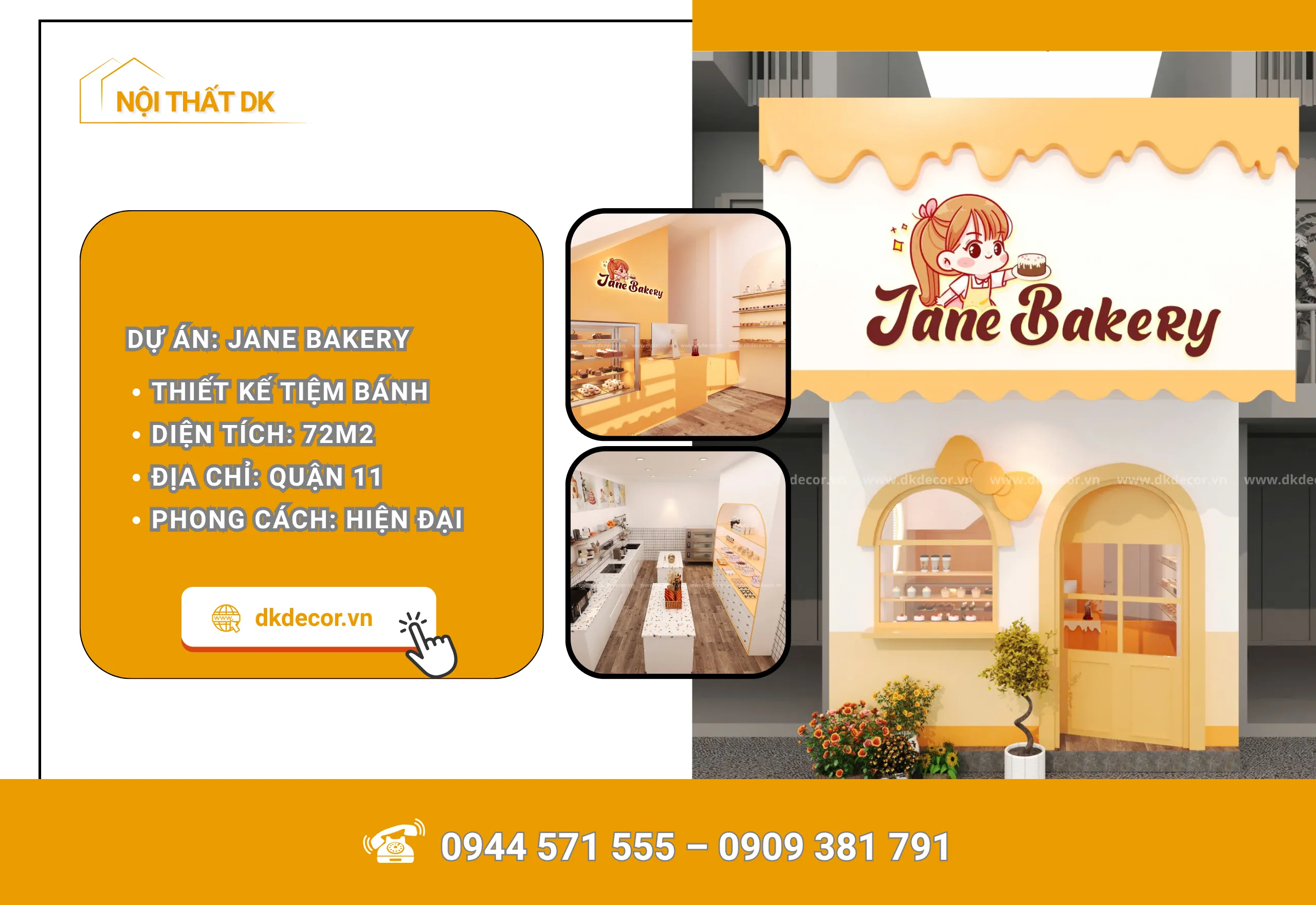 Thiết Kế Tiệm Bánh Kem Jane Bakery – Quận 11 