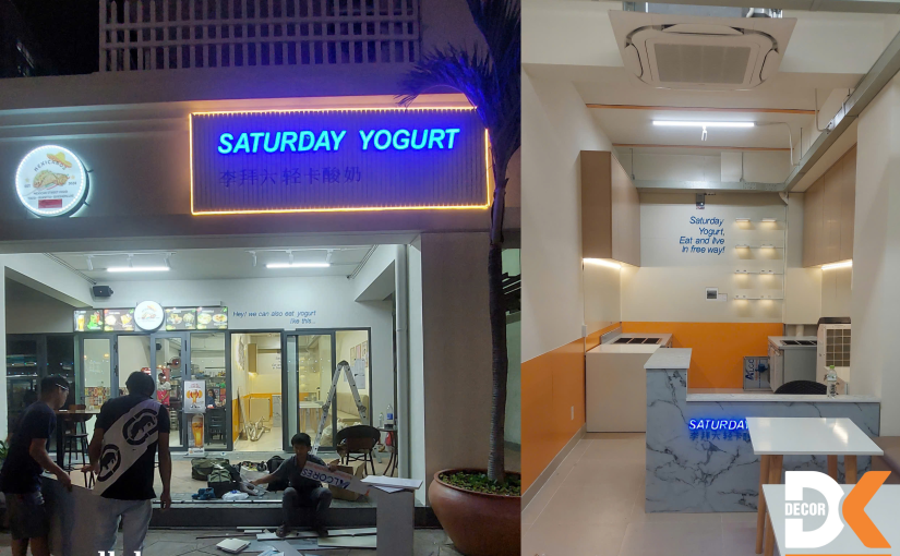 Thi Công Quán Trà Sữa Saturday Yogurt Quận 7