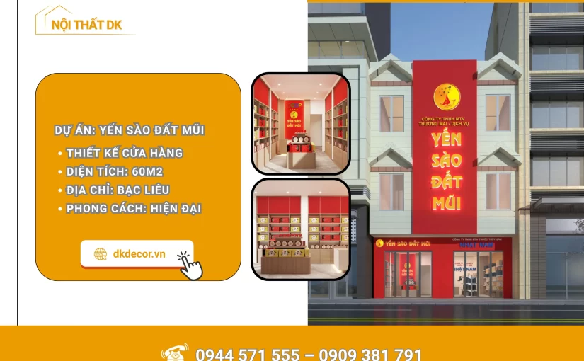 Thiết Kế Shop Yến Sào Đất Mũi Ở Bạc Liêu