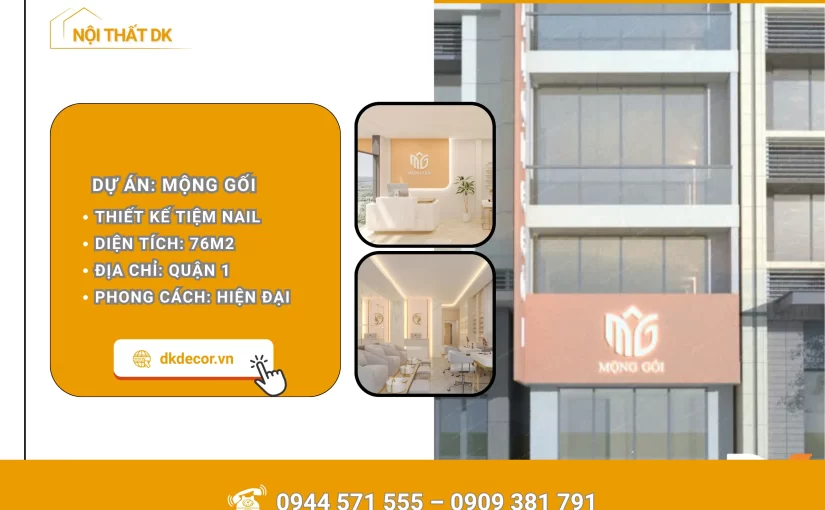 Thiết Kế Tiệm Nail Spa Mộng Gối Quận 1