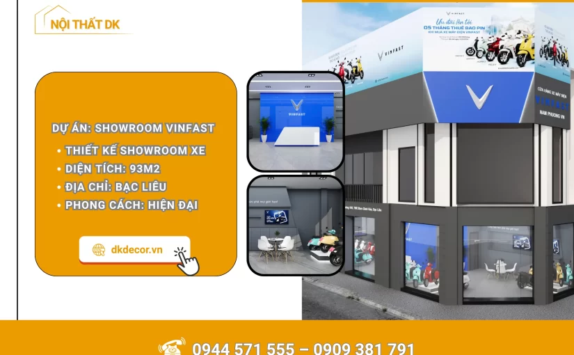 Thiết Kế Cửa Hàng Xe Vinfast Tại Bạc Liêu