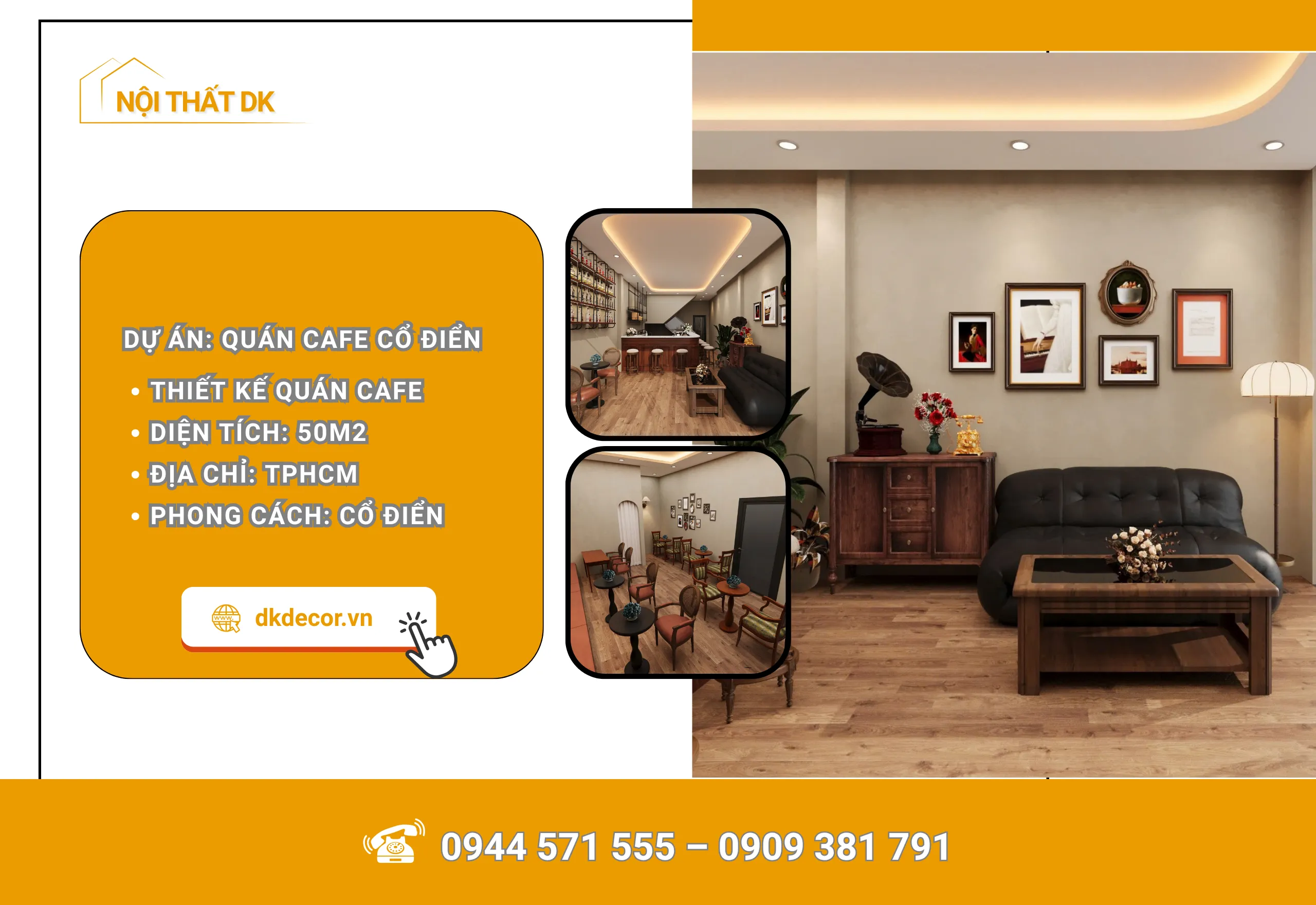 Thiết Kế Quán Cà Phê Cổ Điển 