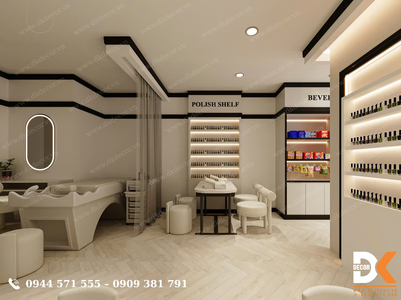 Thiết Kế Tiệm Nail Chicca - NOWZONE Fashion Mall Quận 1