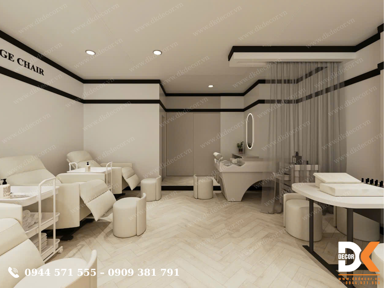 Thiết Kế Tiệm Nail Chicca - NOWZONE Fashion Mall Quận 1