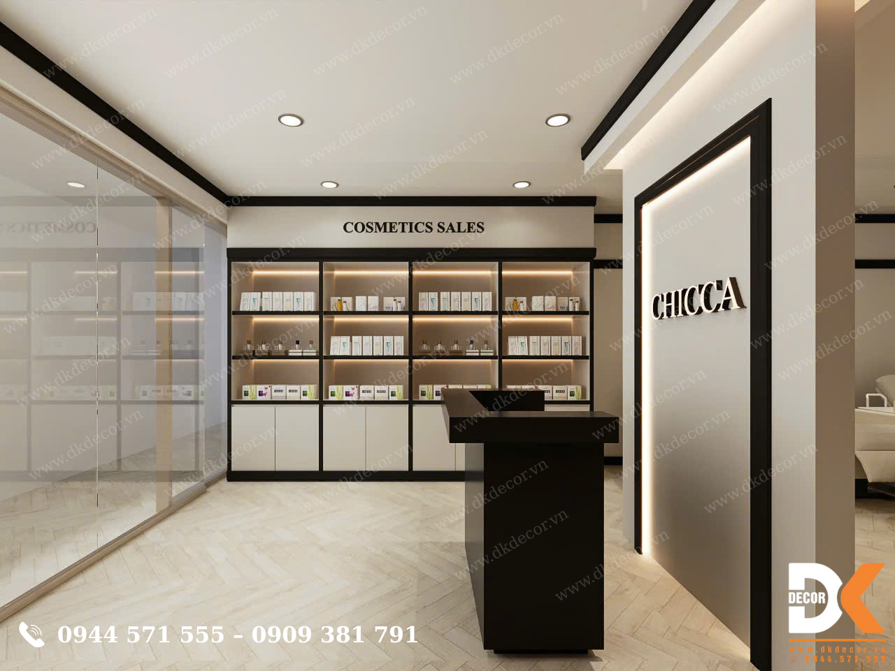 Thiết Kế Tiệm Nail Chicca - NOWZONE Fashion Mall Quận 1