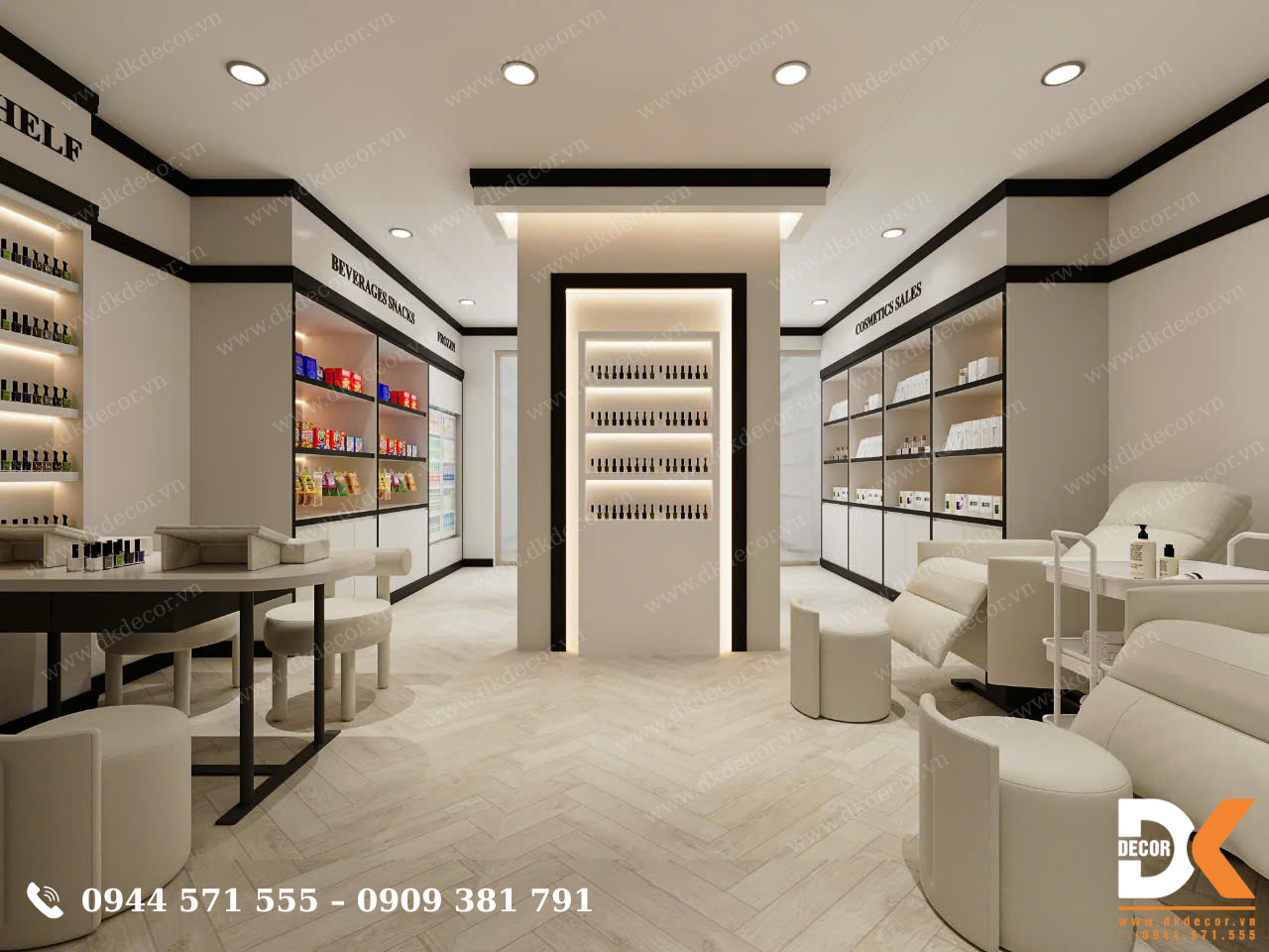 Thiết Kế Tiệm Nail Chicca - NOWZONE Fashion Mall Quận 1