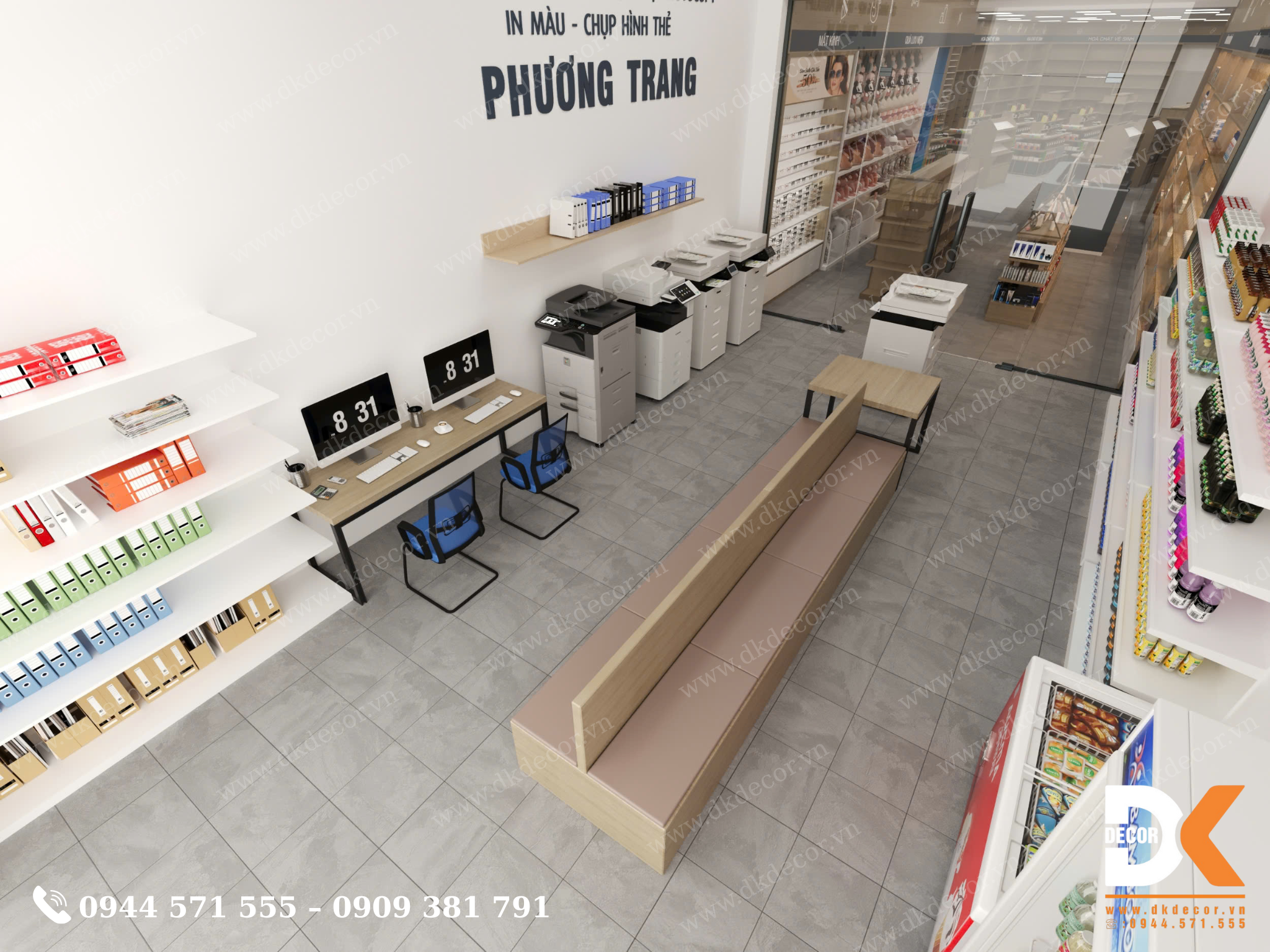 Thiết Kế Tiệm Photo Phương Trang Tại Vĩnh Long Thiết Kế Tiệm Photo Phương Trang Tại Vĩnh Long