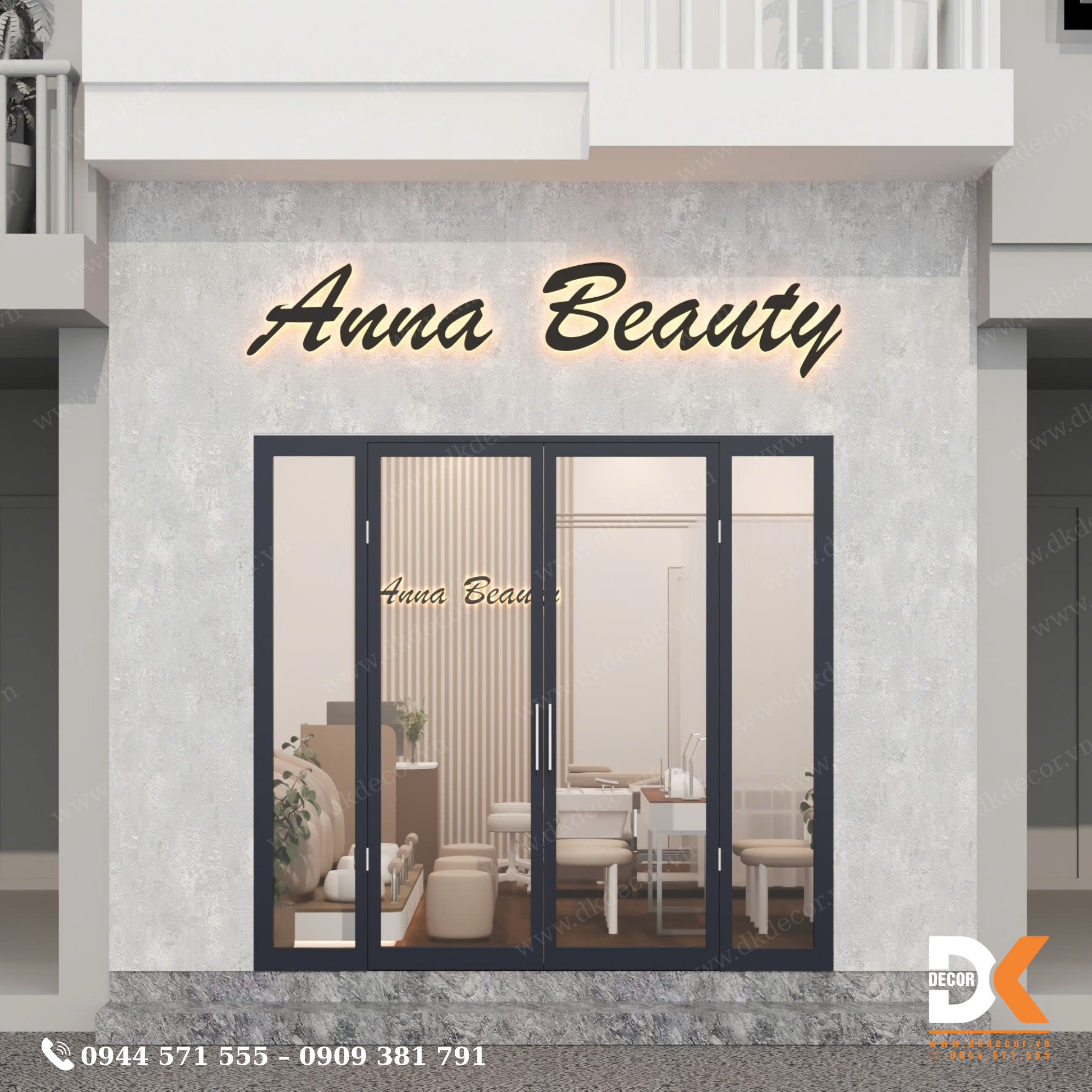 Thiết Kế Tiệm Nails ANNA BEAUTY Tại Long An