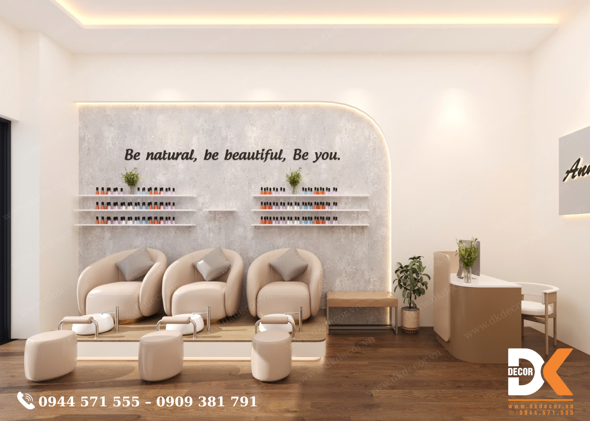 Thiết Kế Tiệm Nails ANNA BEAUTY Tại Long An