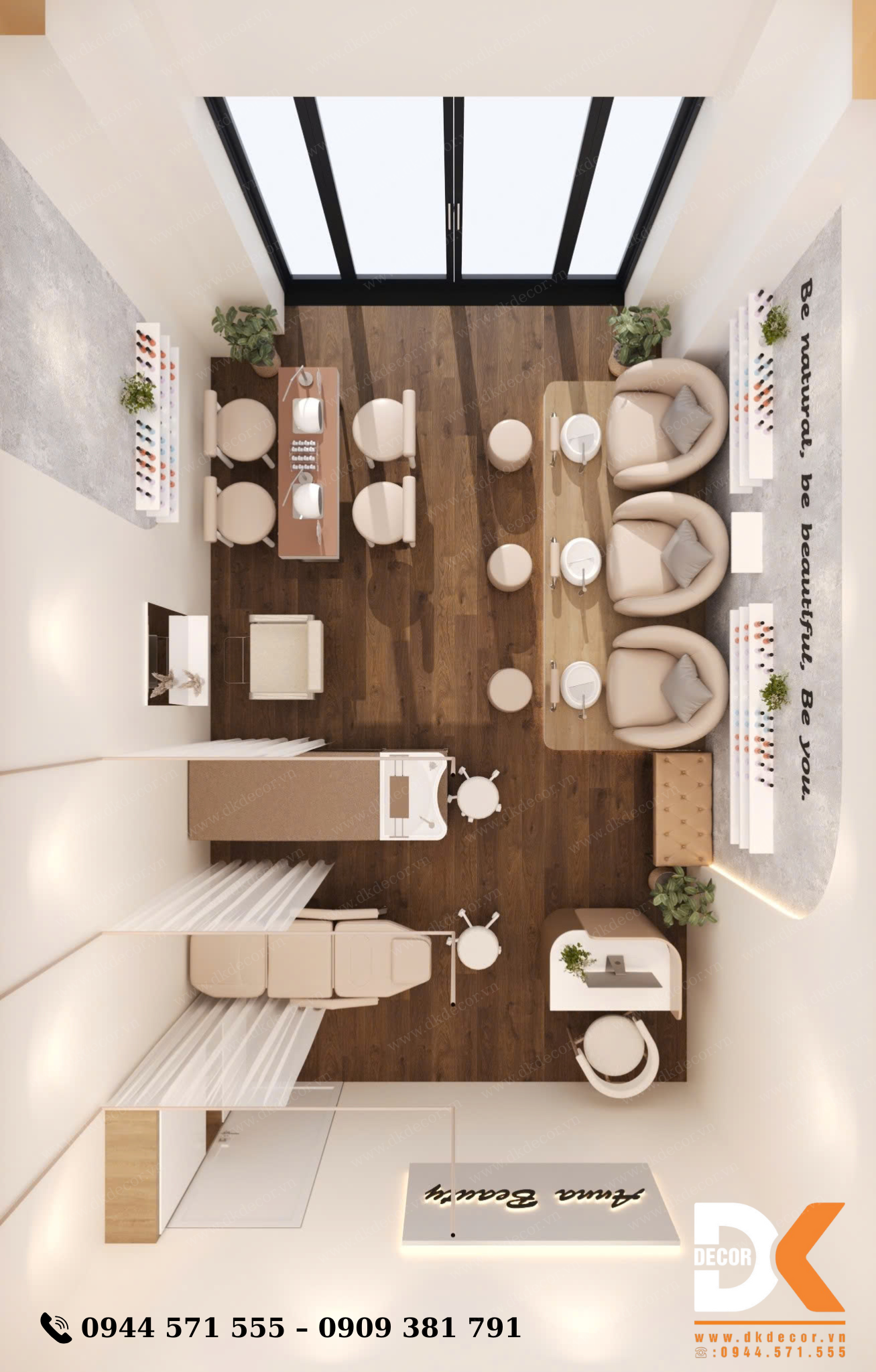 Thiết Kế Tiệm Nails ANNA BEAUTY Tại Long An