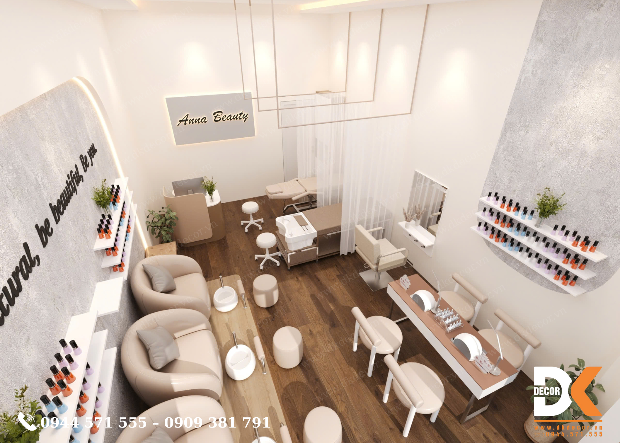 Thiết Kế Tiệm Nails ANNA BEAUTY Tại Long An