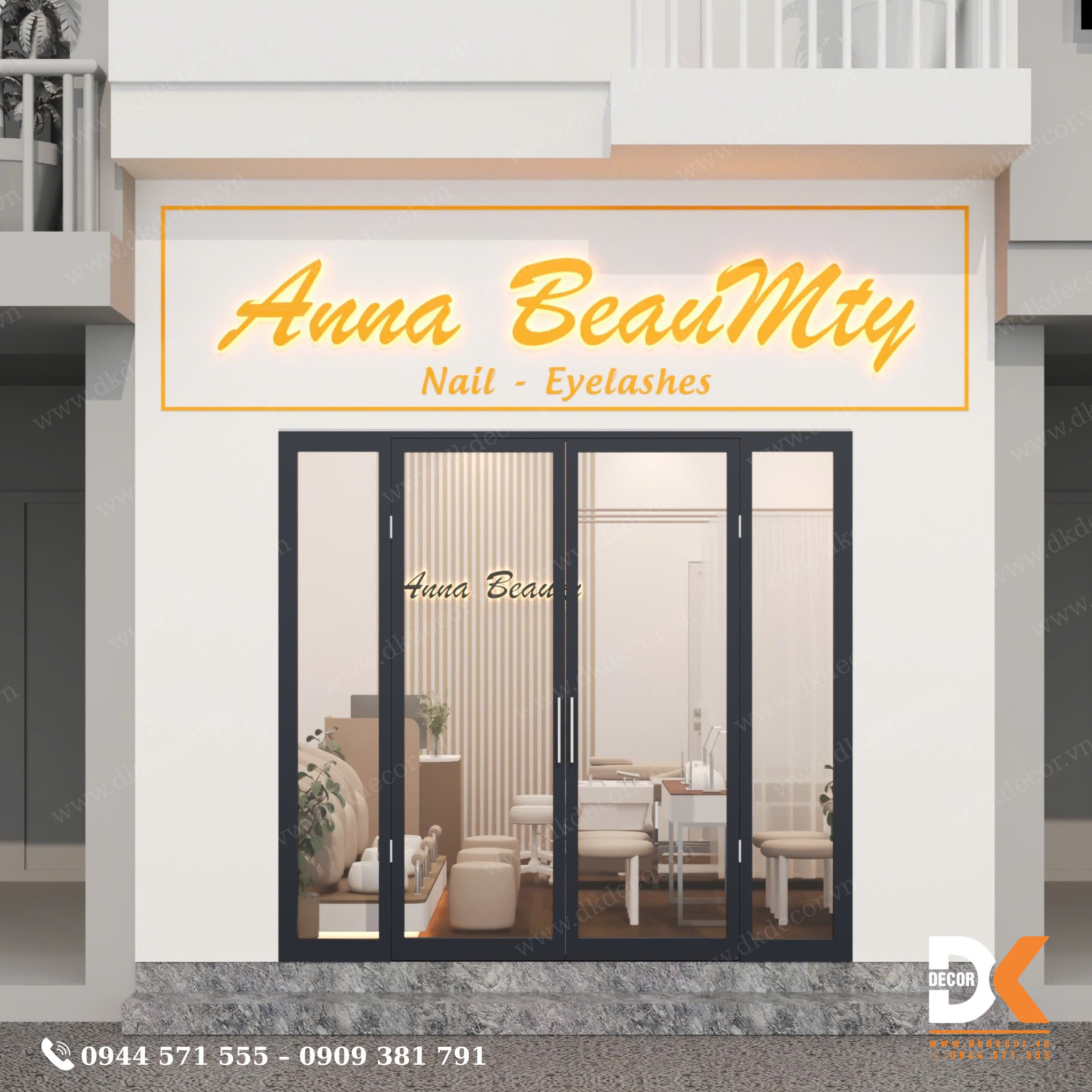 Thiết Kế Tiệm Nails ANNA BEAUTY Tại Long An