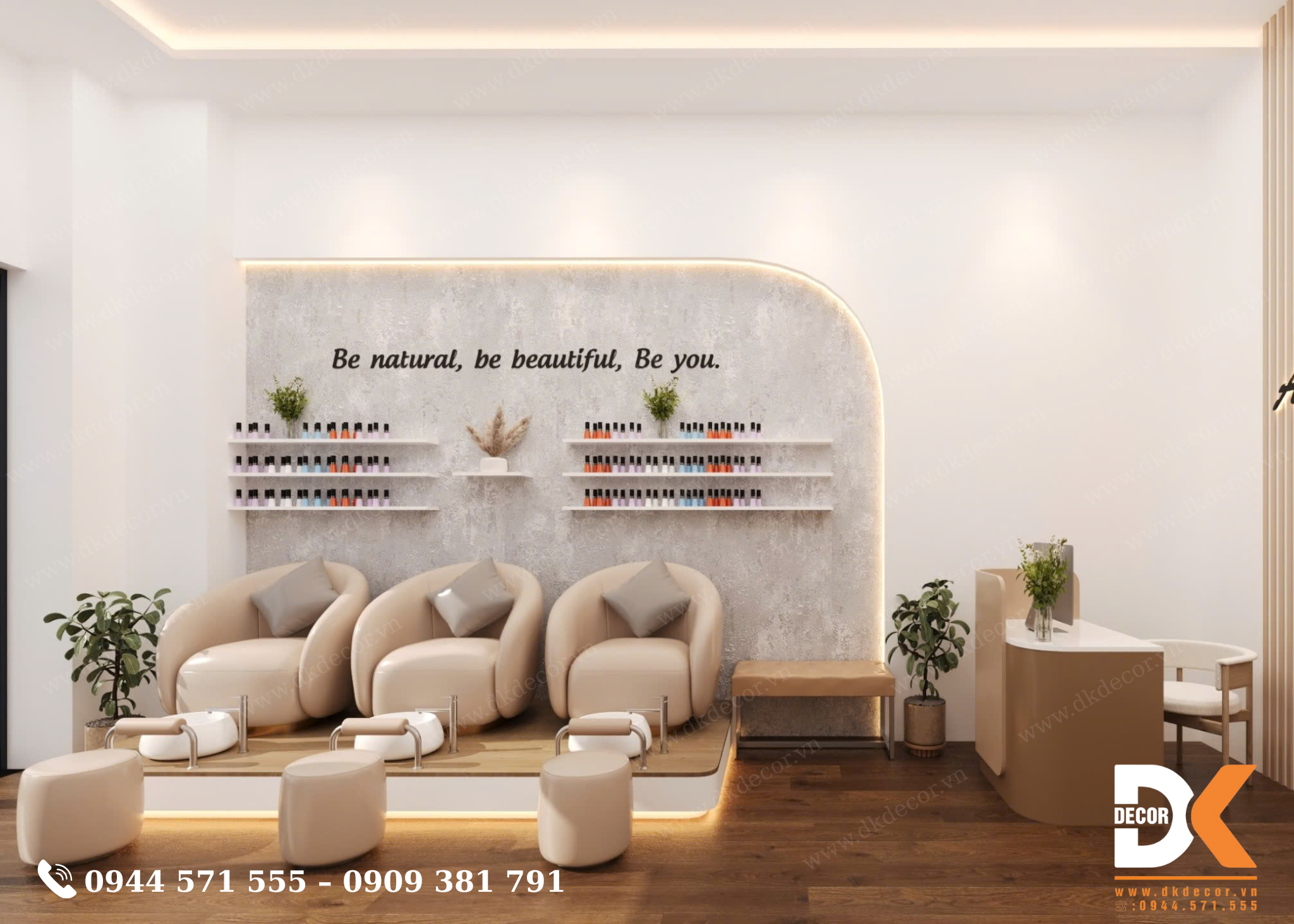 Thiết Kế Tiệm Nails ANNA BEAUTY Tại Long An