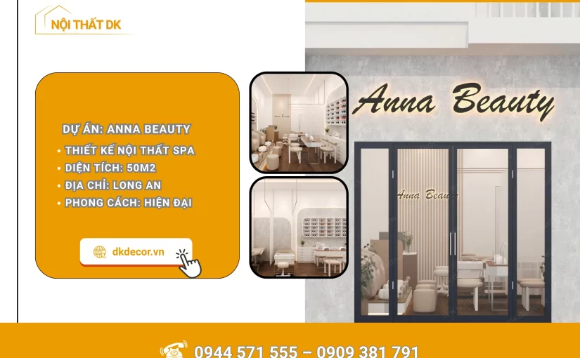 Thiết Kế Tiệm Nail ANNA BEAUTY Tại Long An