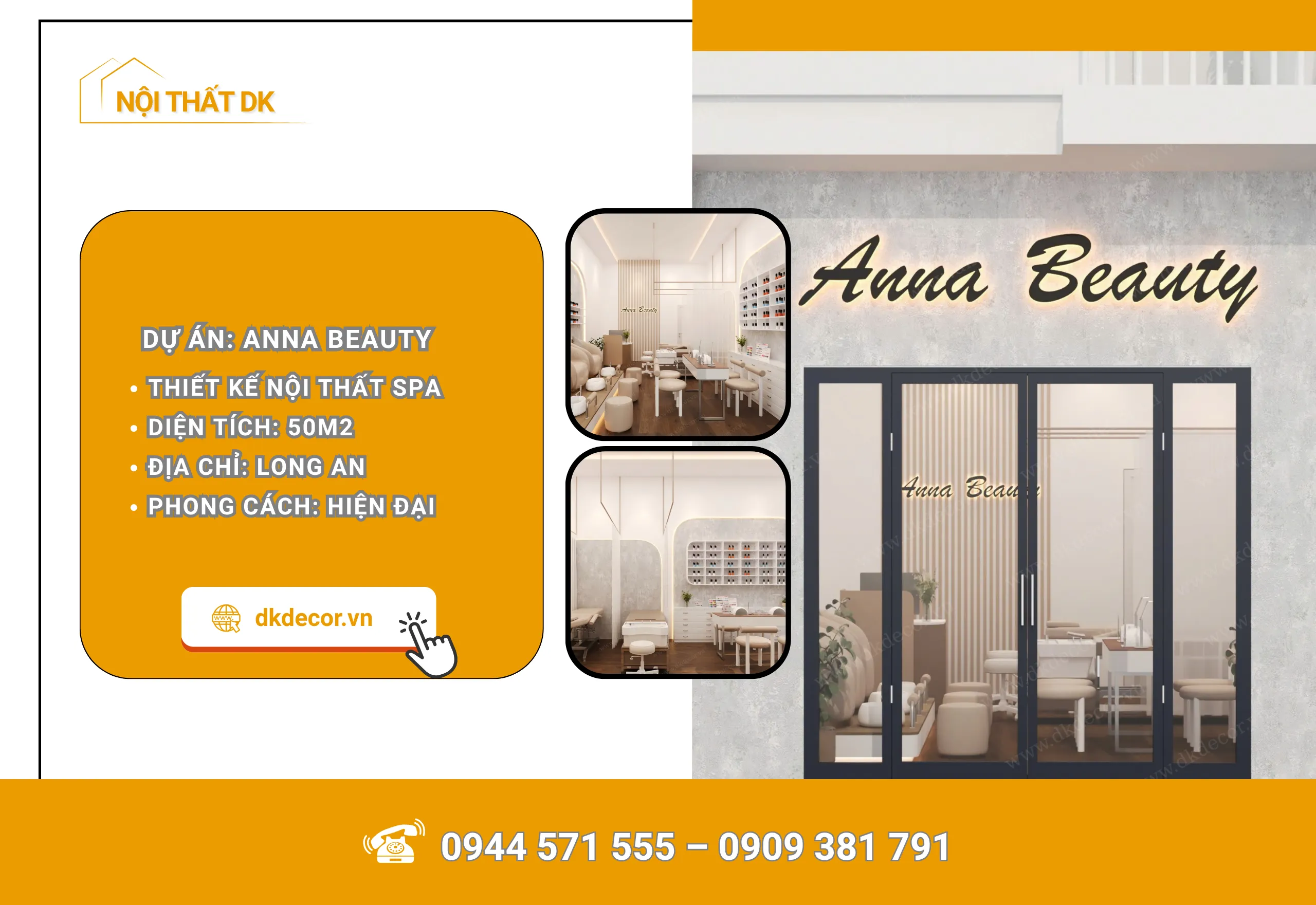 Thiết Kế Tiệm Nail ANNA BEAUTY Tại Long An 