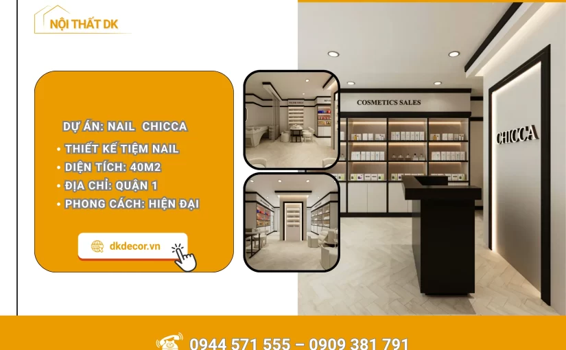 Thiết Kế Tiệm Nail Chicca – NOWZONE Fashion Mall Quận 1