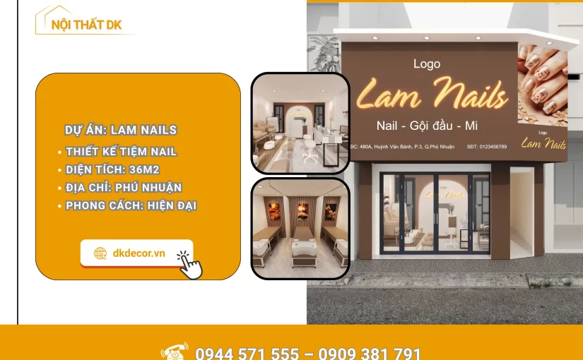 Thiết Kế Tiệm Nails – Lam Beauty Quận Phú Nhuận