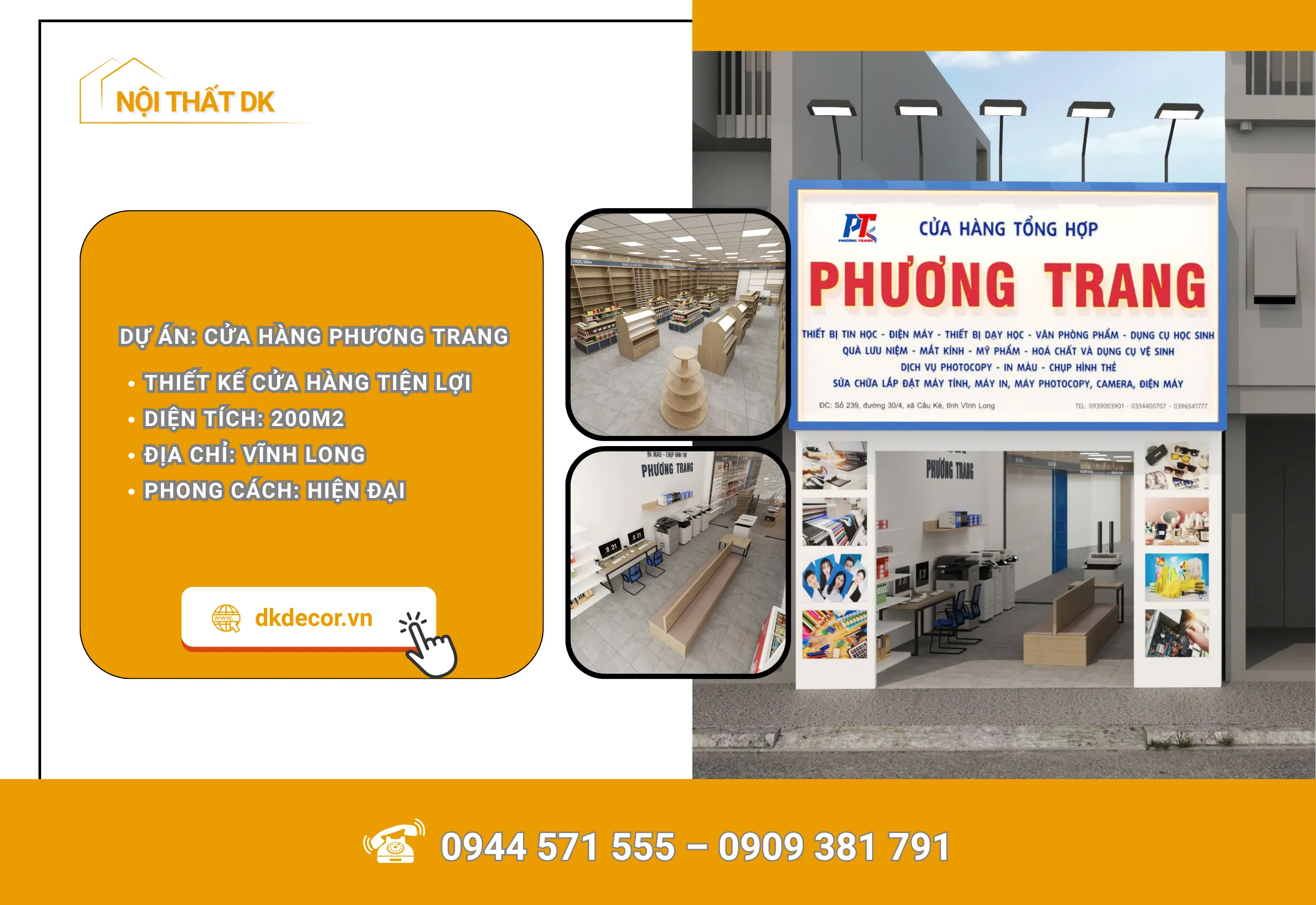 Thiết Kế Tiệm Photo Phương Trang Tại Vĩnh Long 