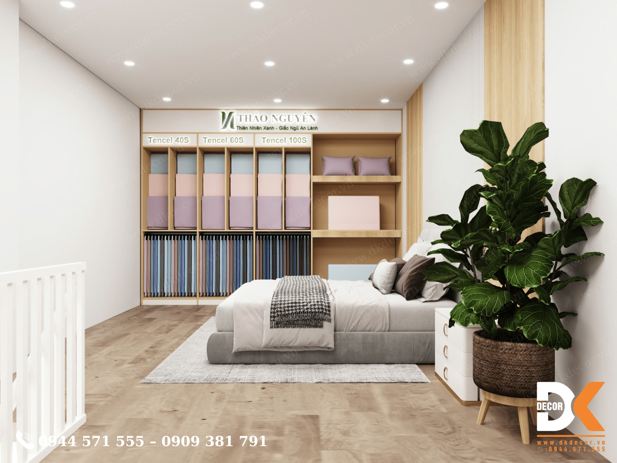 Thiết Kế Showroom Drap Chăn Ga Thảo Nguyên