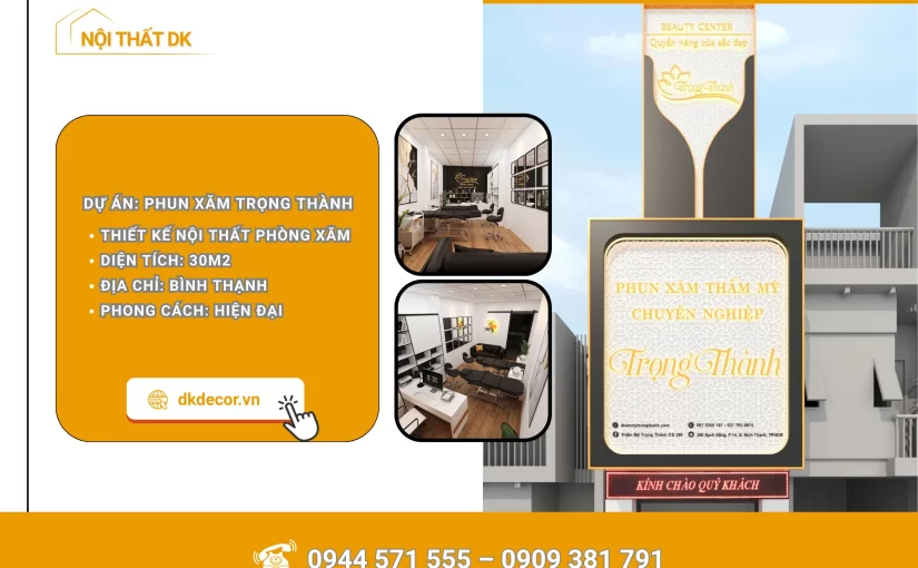 Thiết Kế Phòng Phun Xăm Trọng Thành – Bình Thạnh