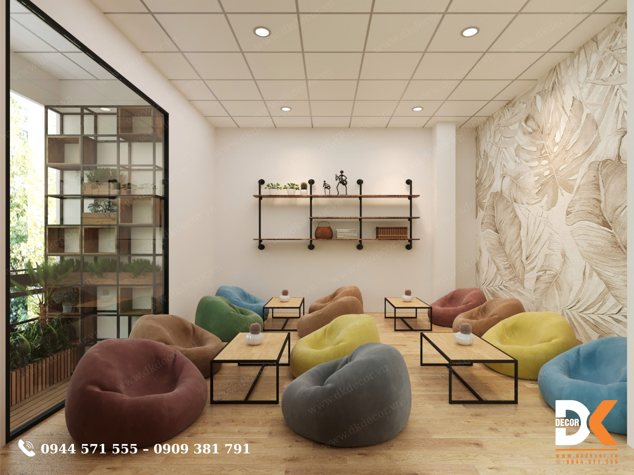 thiết kế quán cafe ngồi bệt