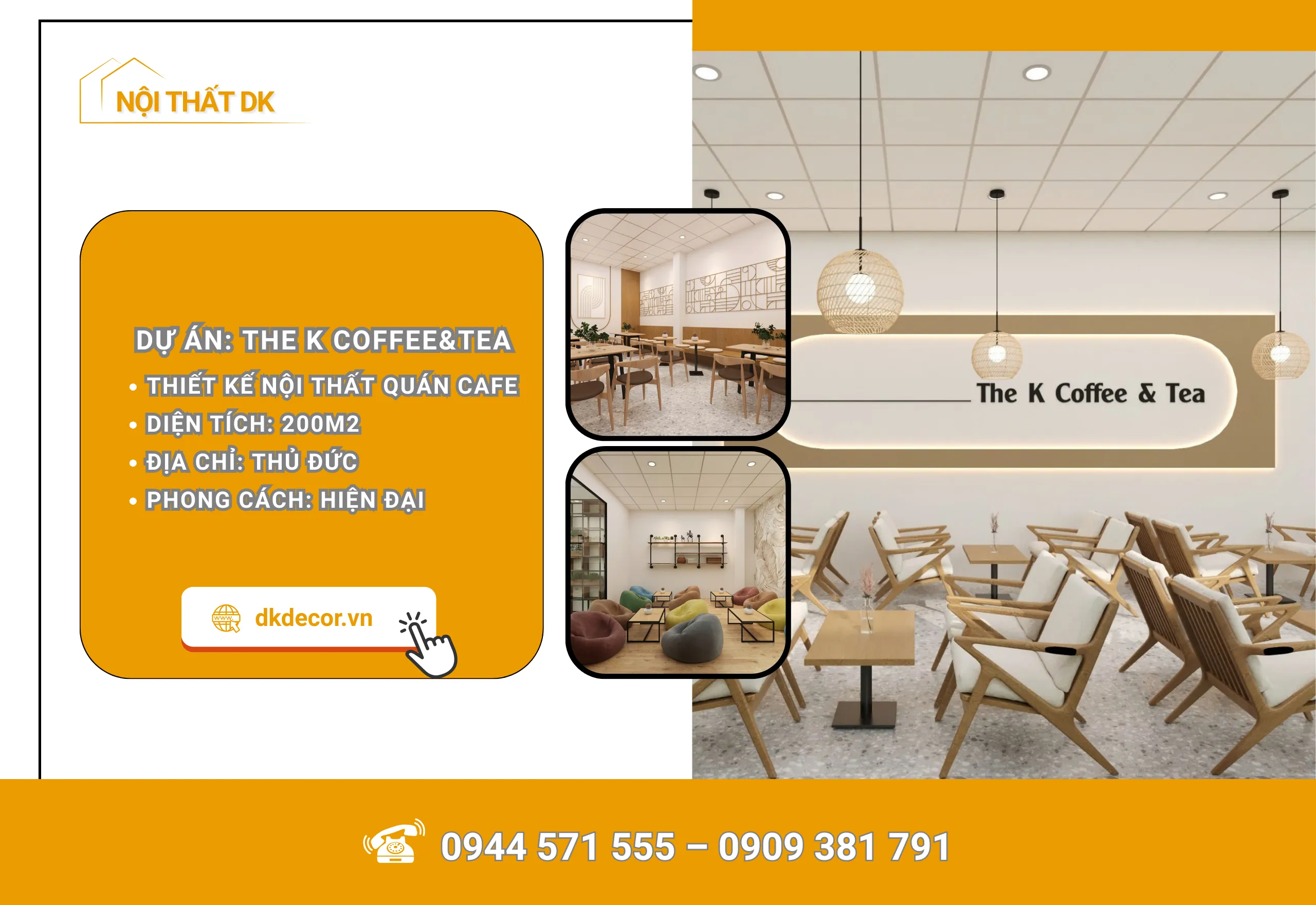 Thiết Kế Quán Cafe – The K Coffee&Tea 