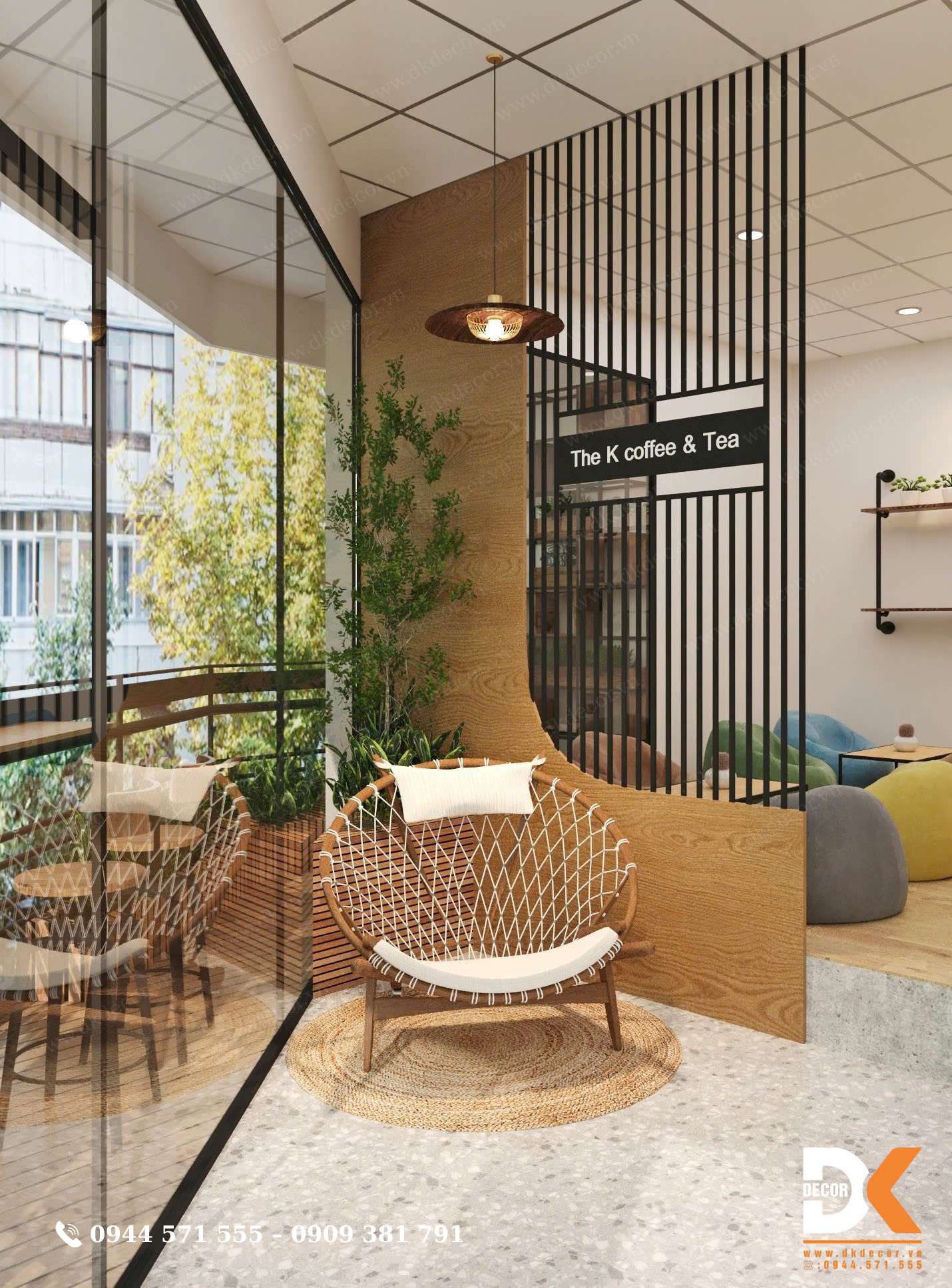 khu vực decor đẹp cho quán cafe