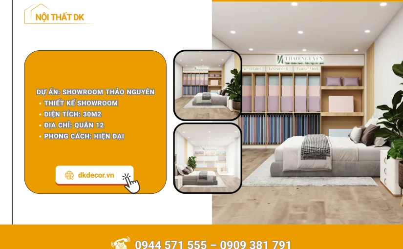 Thiết Kế Showroom Drap Chăn Ga Thảo Nguyên