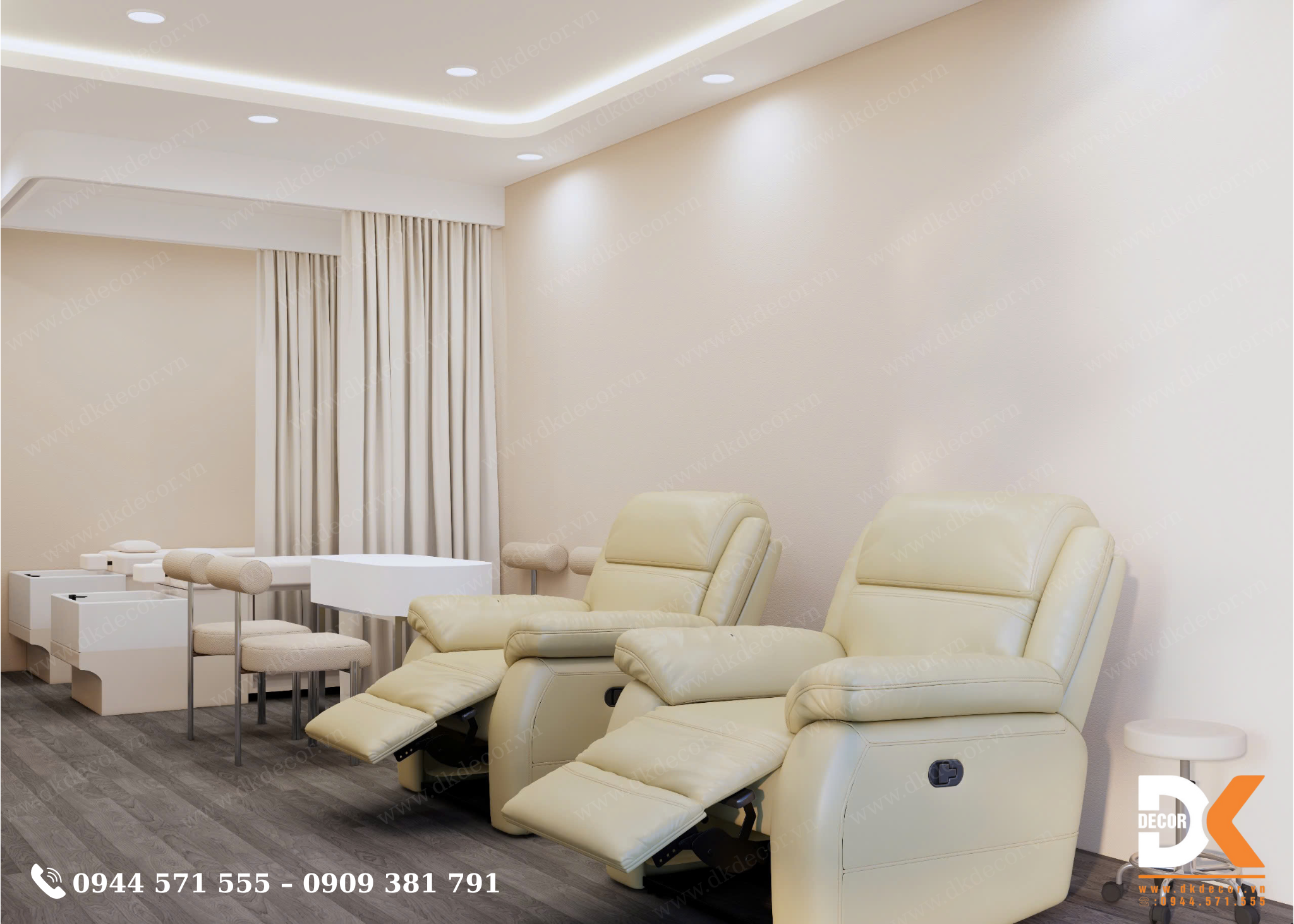 thiết kế tiệm nail spa quận 3