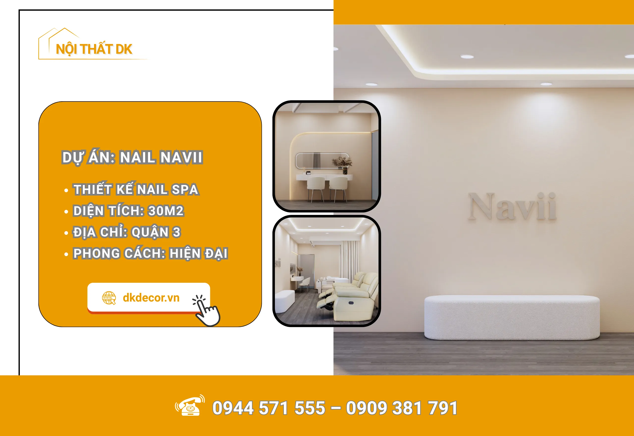 Thiết Kế Tiệm Nail Spa Navii [Quận 3] 