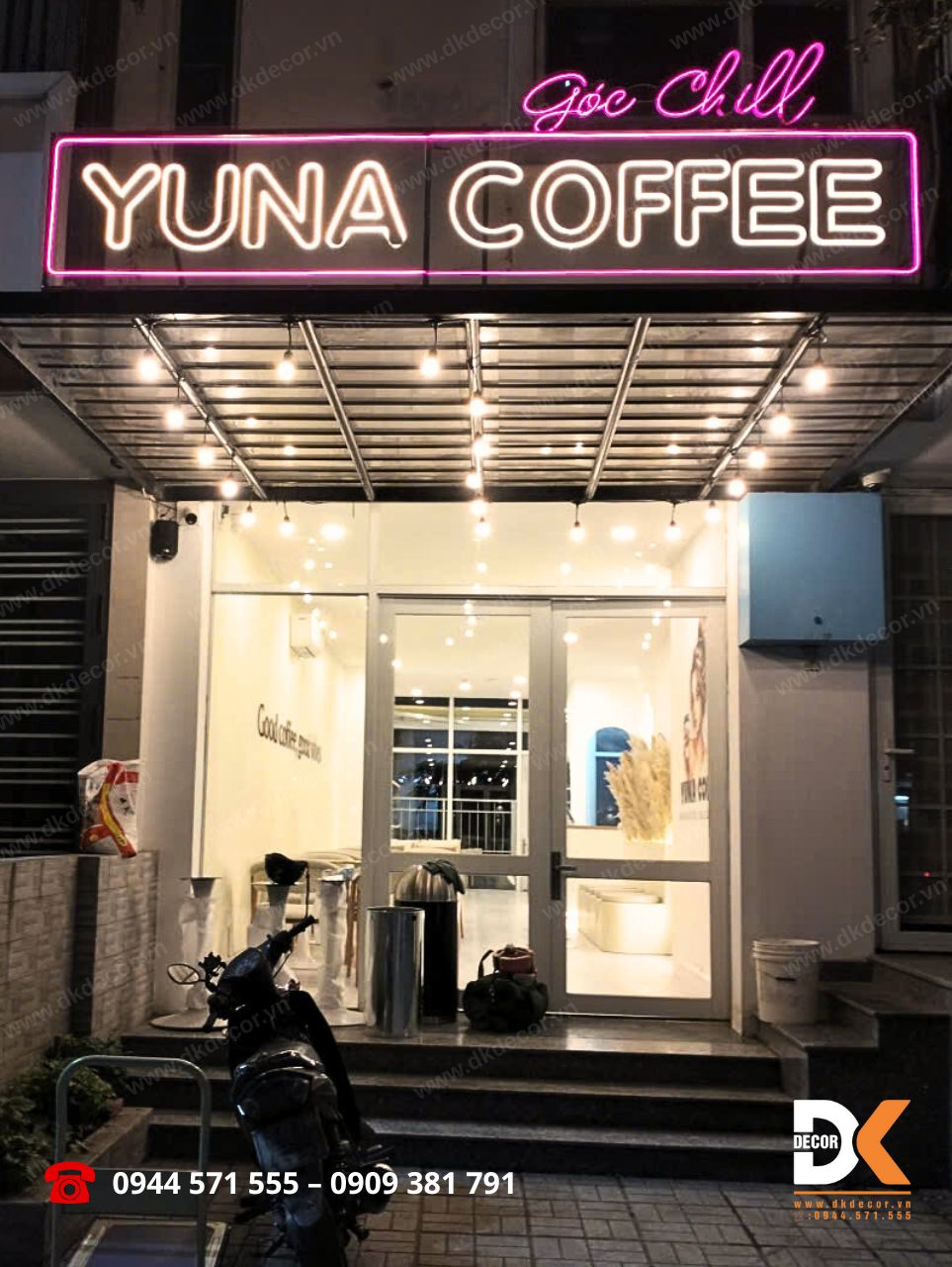 mặt tiền quán coffee yuna
