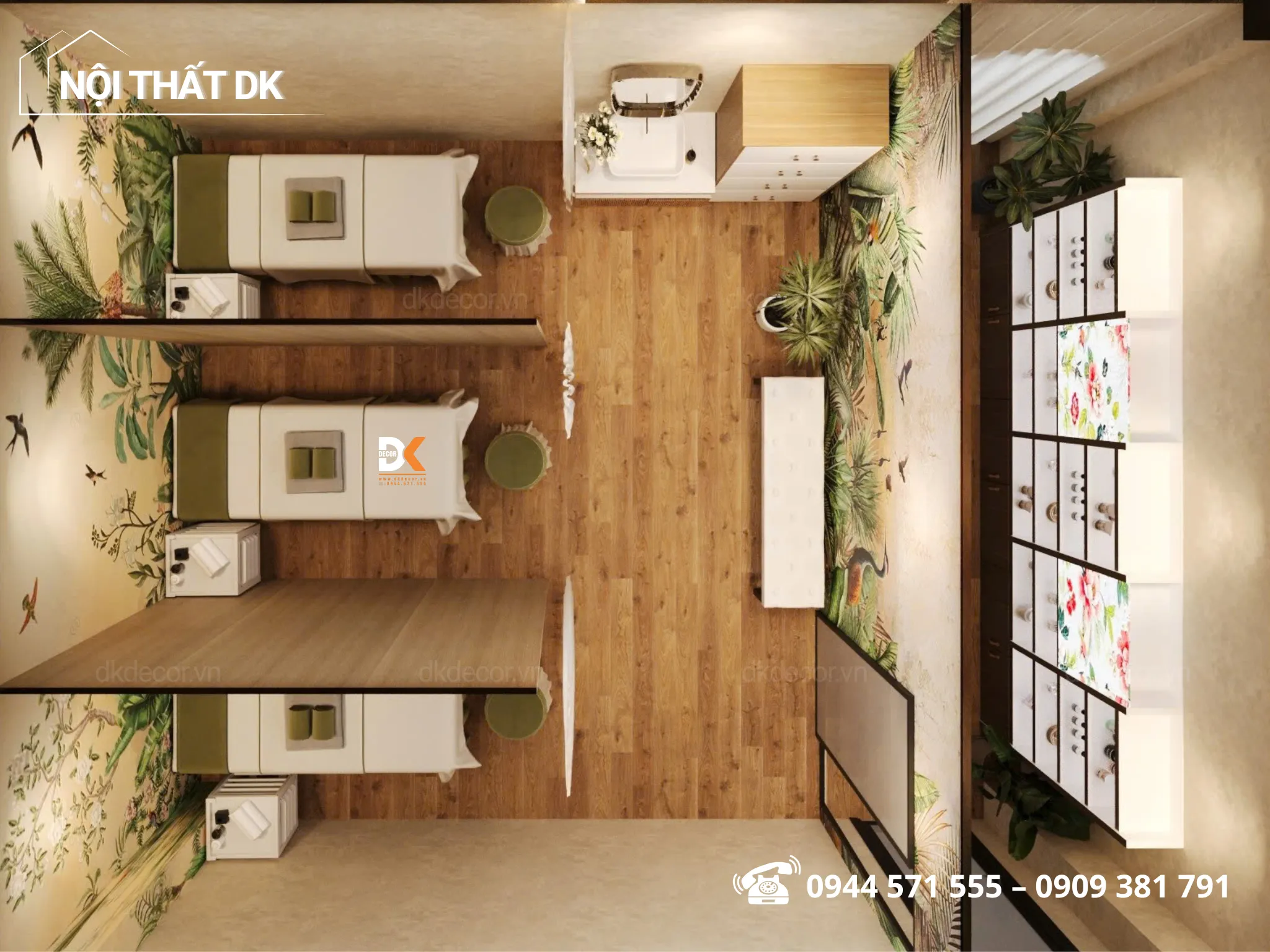 tổng quan mặt bằng spa koe healing