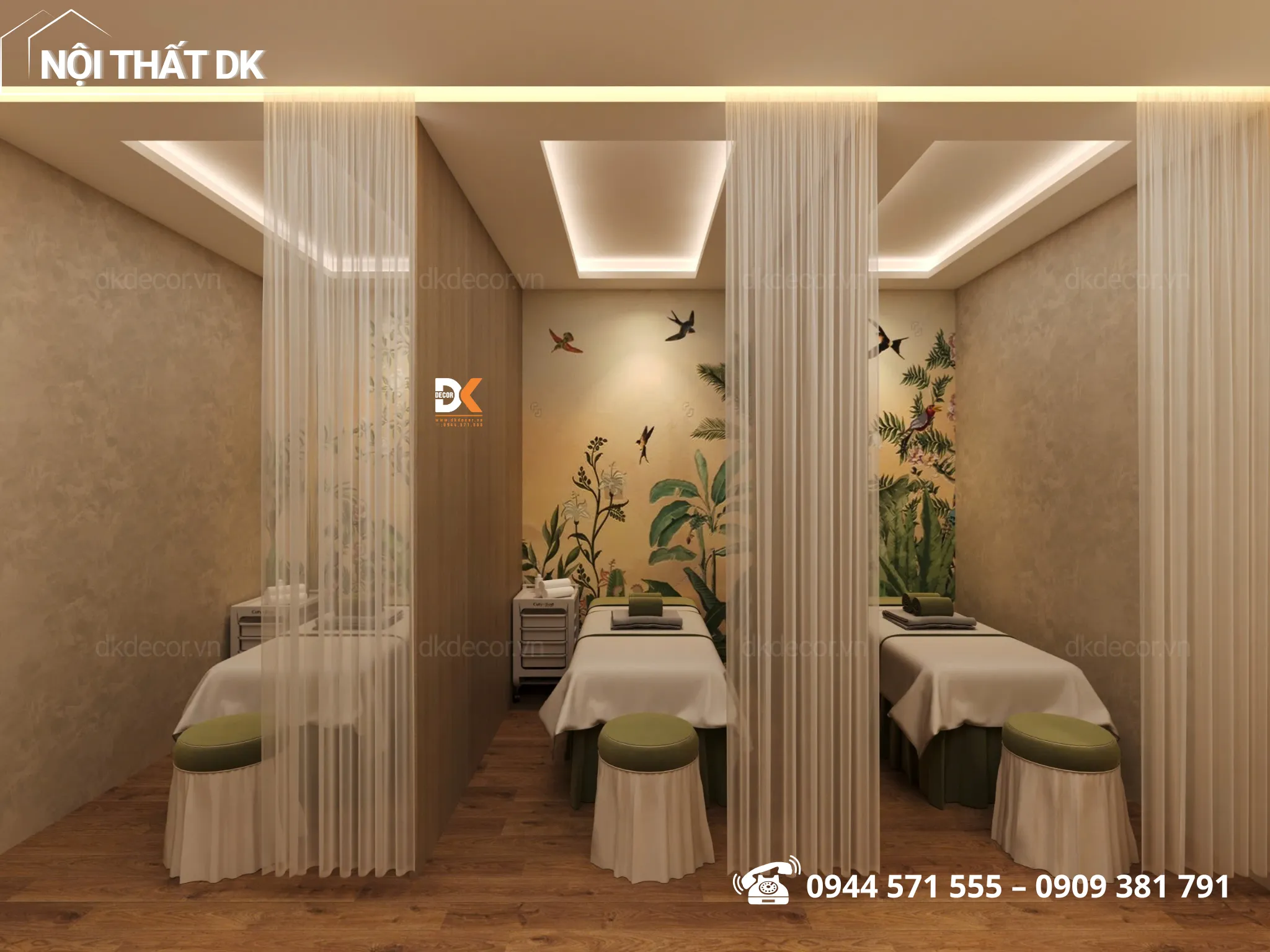 không gian nội thất spa koe healing