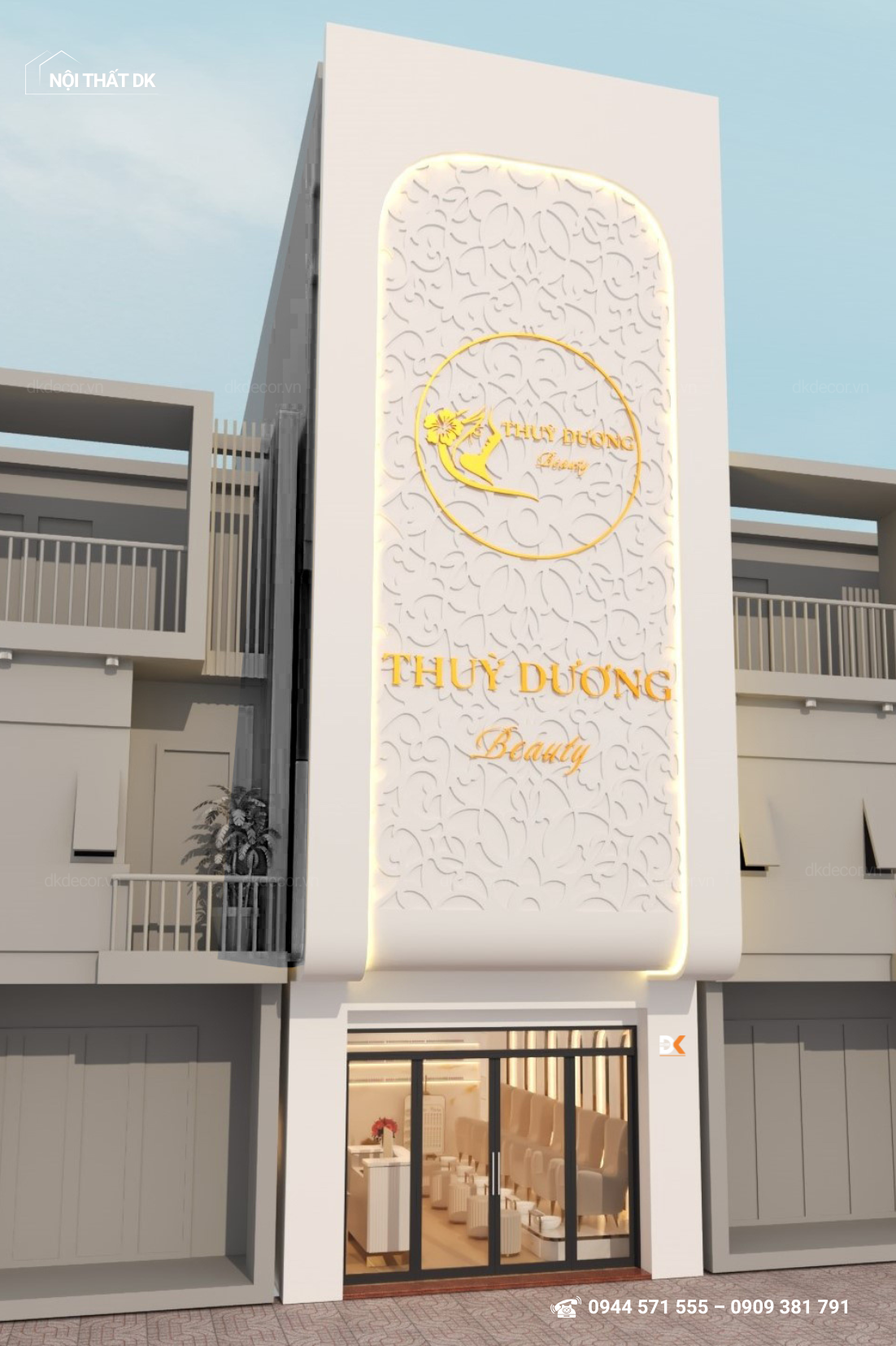 thiết kế bảng hiệu spa thùy dương beauty