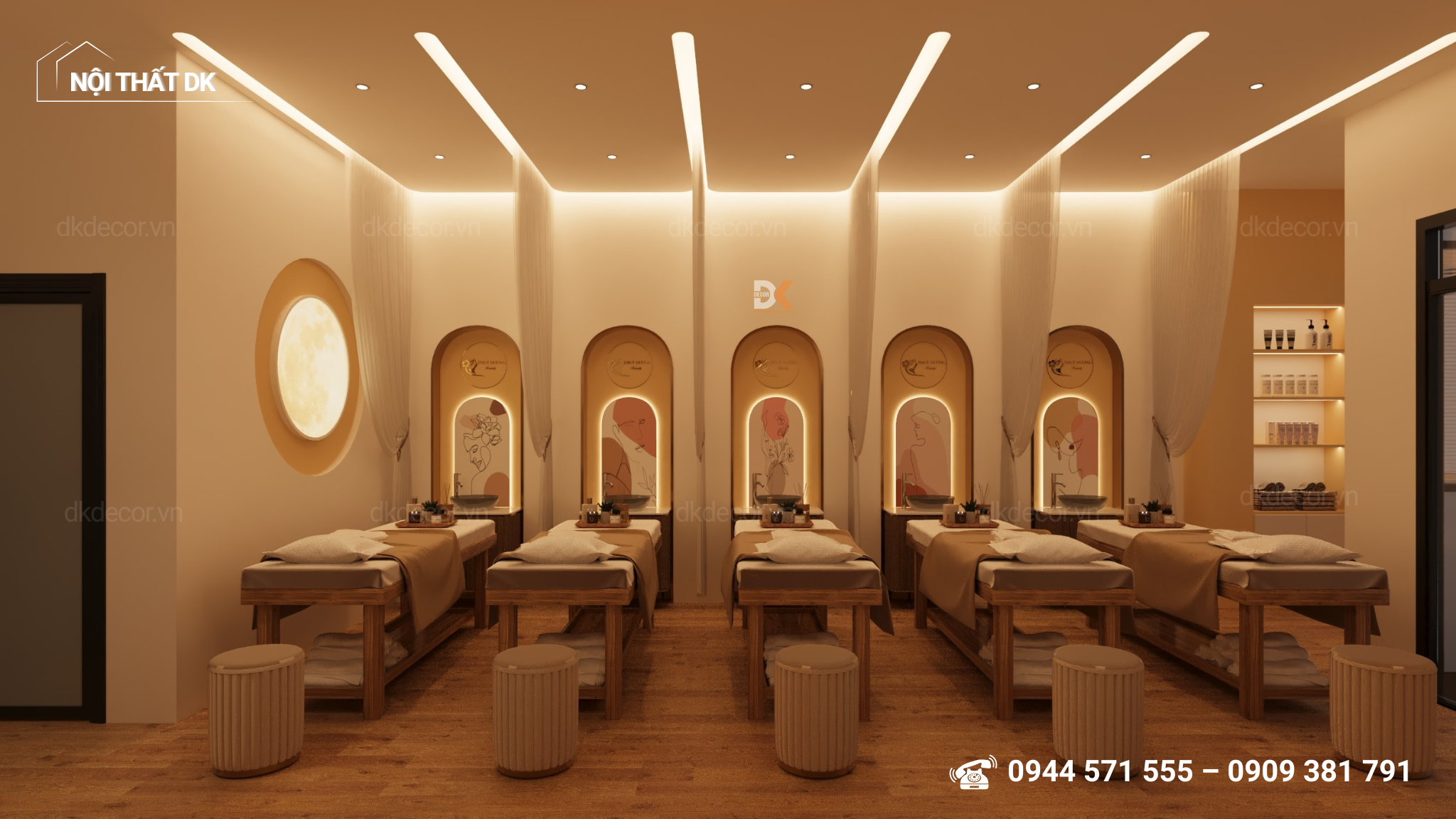 thiết kế nội thất spa thùy dương