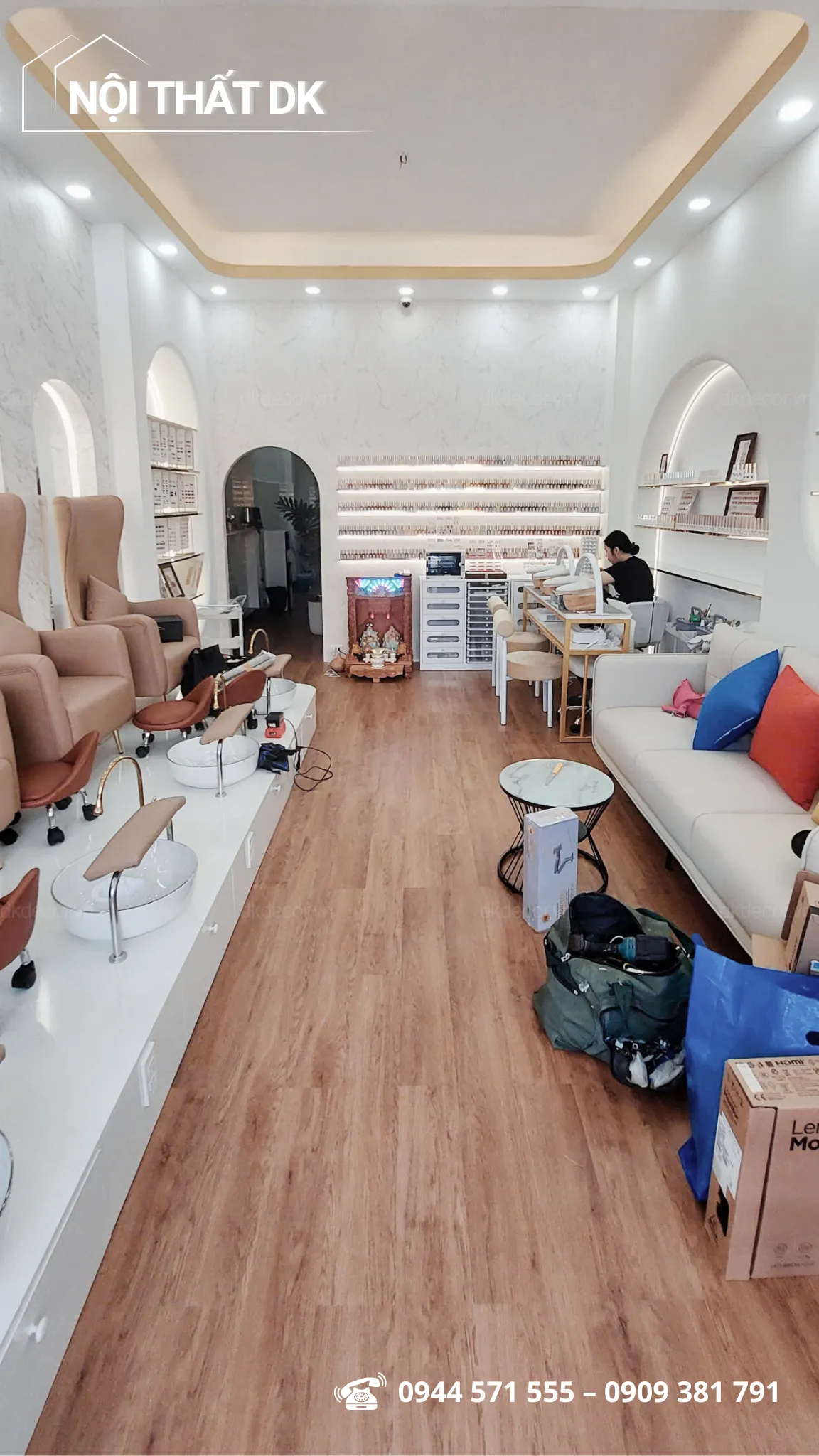 khu vực nail spa thùy dương beauty