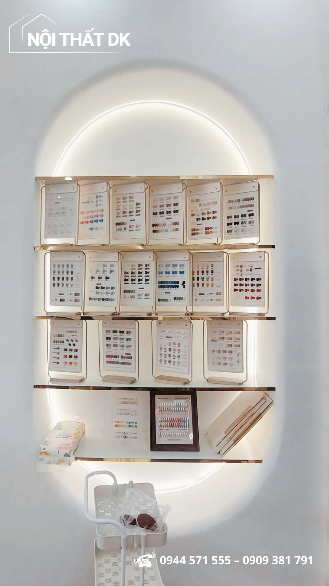 khu vực trưng bày vật phẩm thùy dương beauty