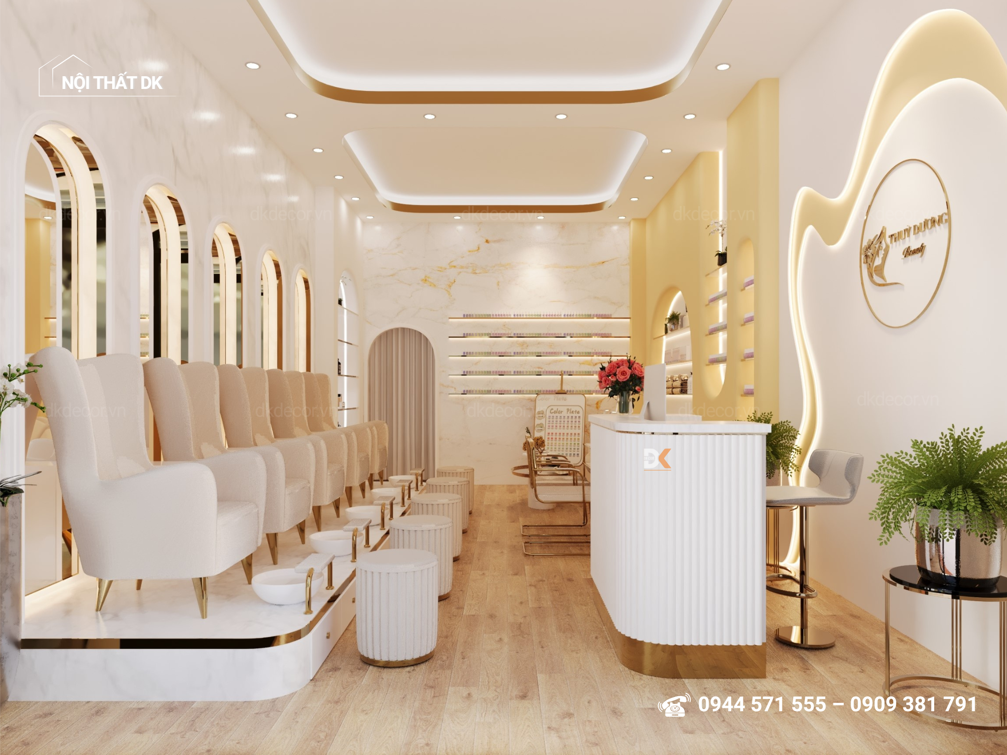 thiết kế nội thất spa thùy dương beauty