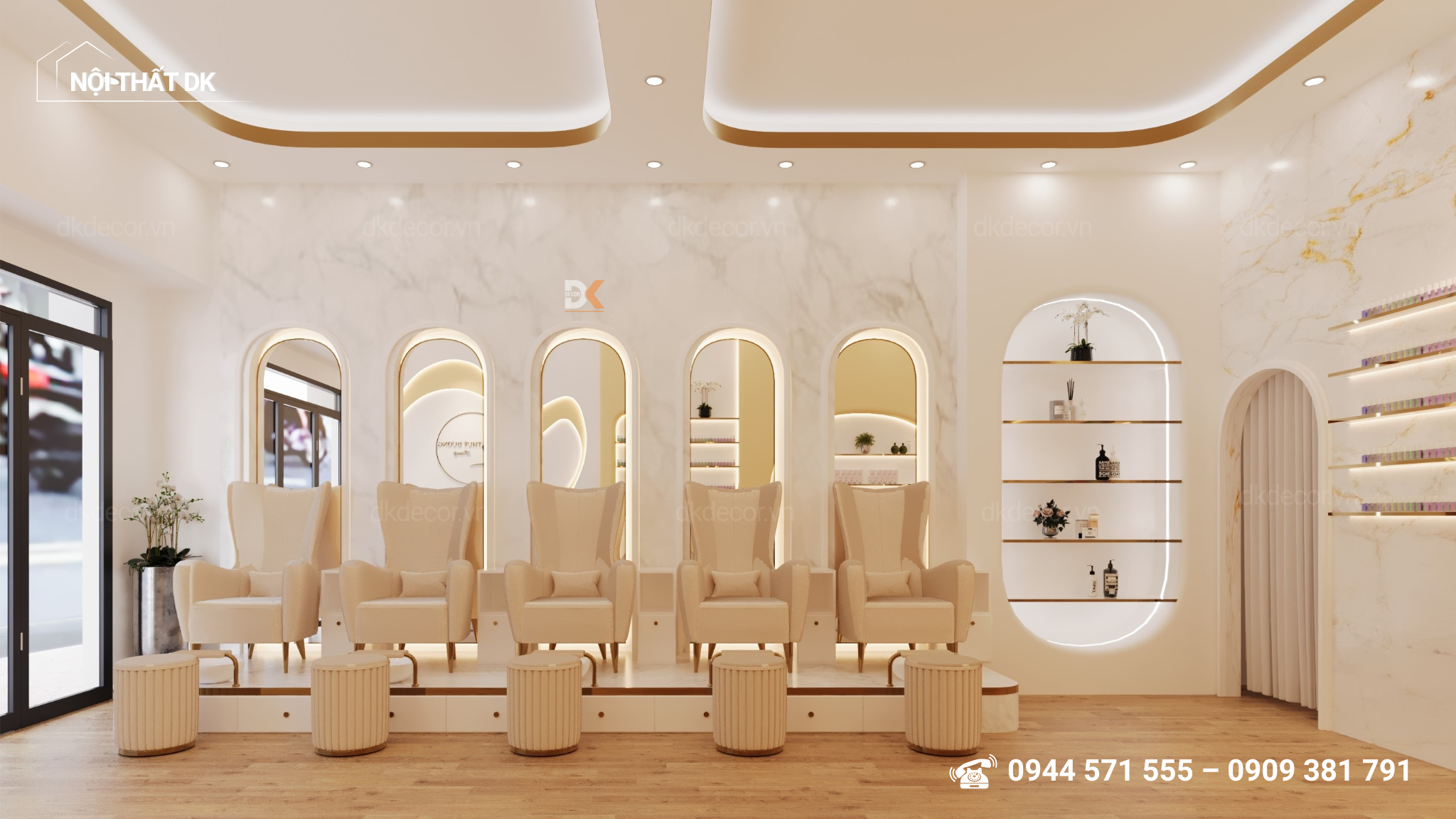 khu vực làm nail thùy dương beauty