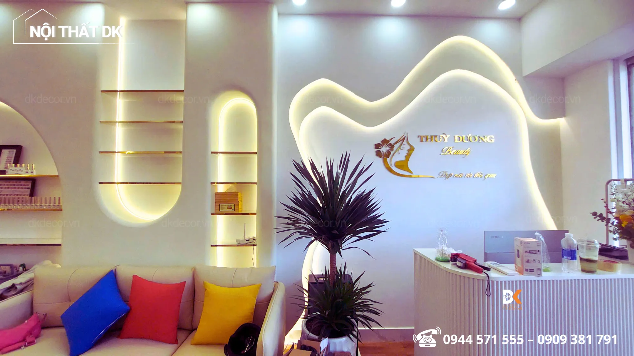 thi công tiệm nail spa thùy dương beauty
