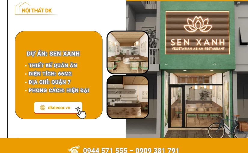 Thiết Kế Quán Ăn Chay Sen Xanh Quận 7