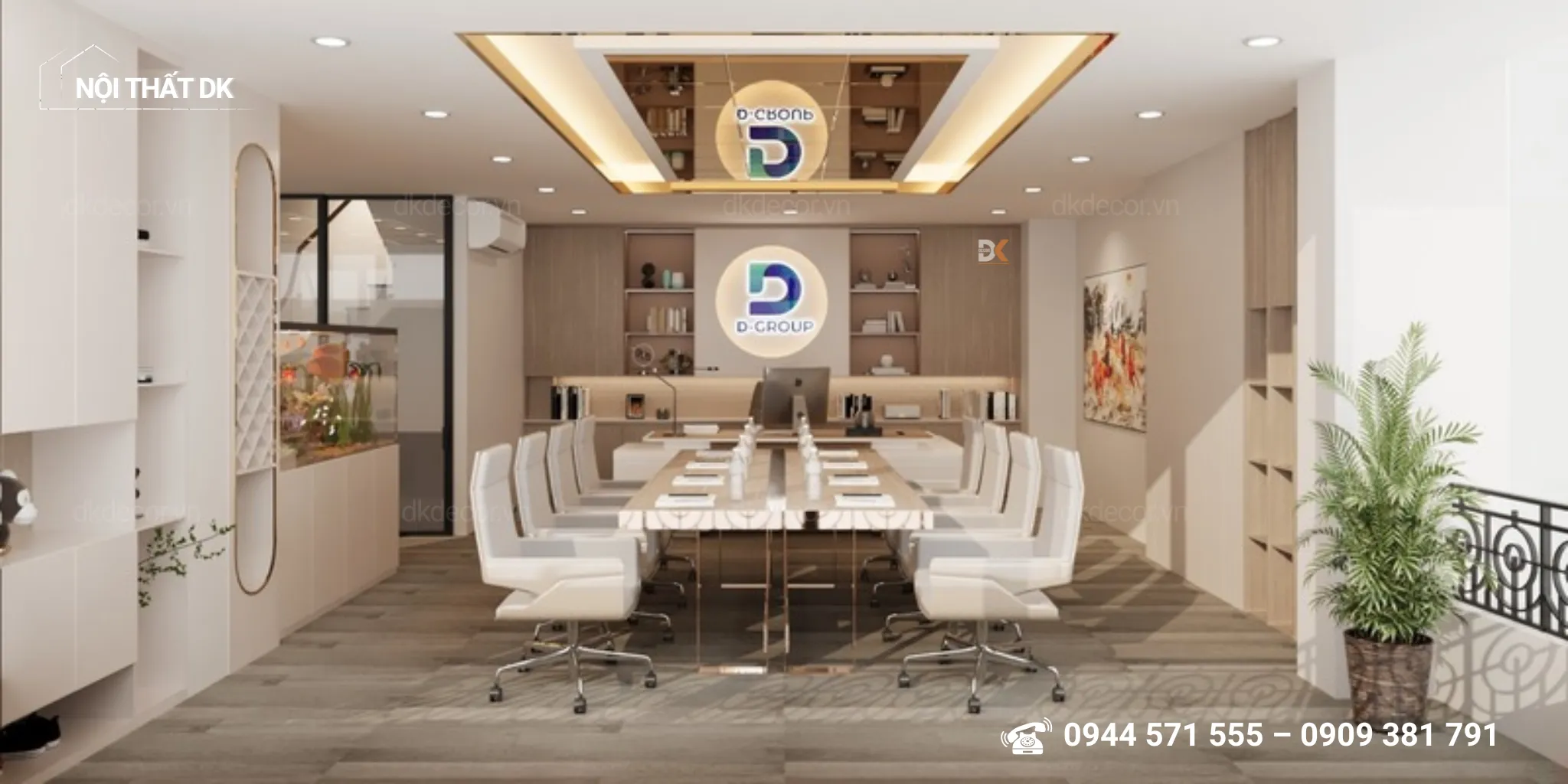 thiết kế nội thất văn phòng D-Group Tân Phú