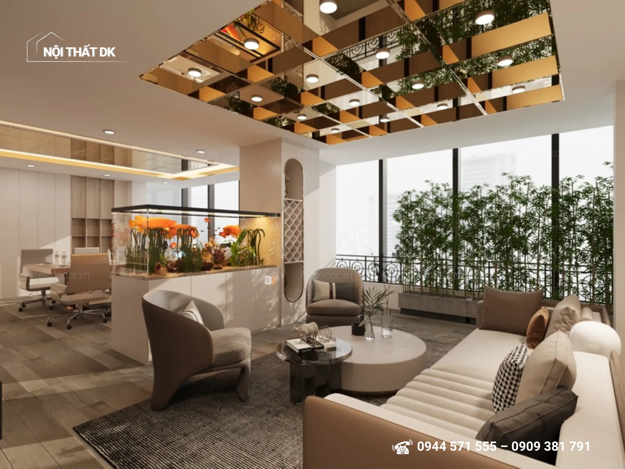 thiết kế nội thất văn phòng D-Group Tân Phú