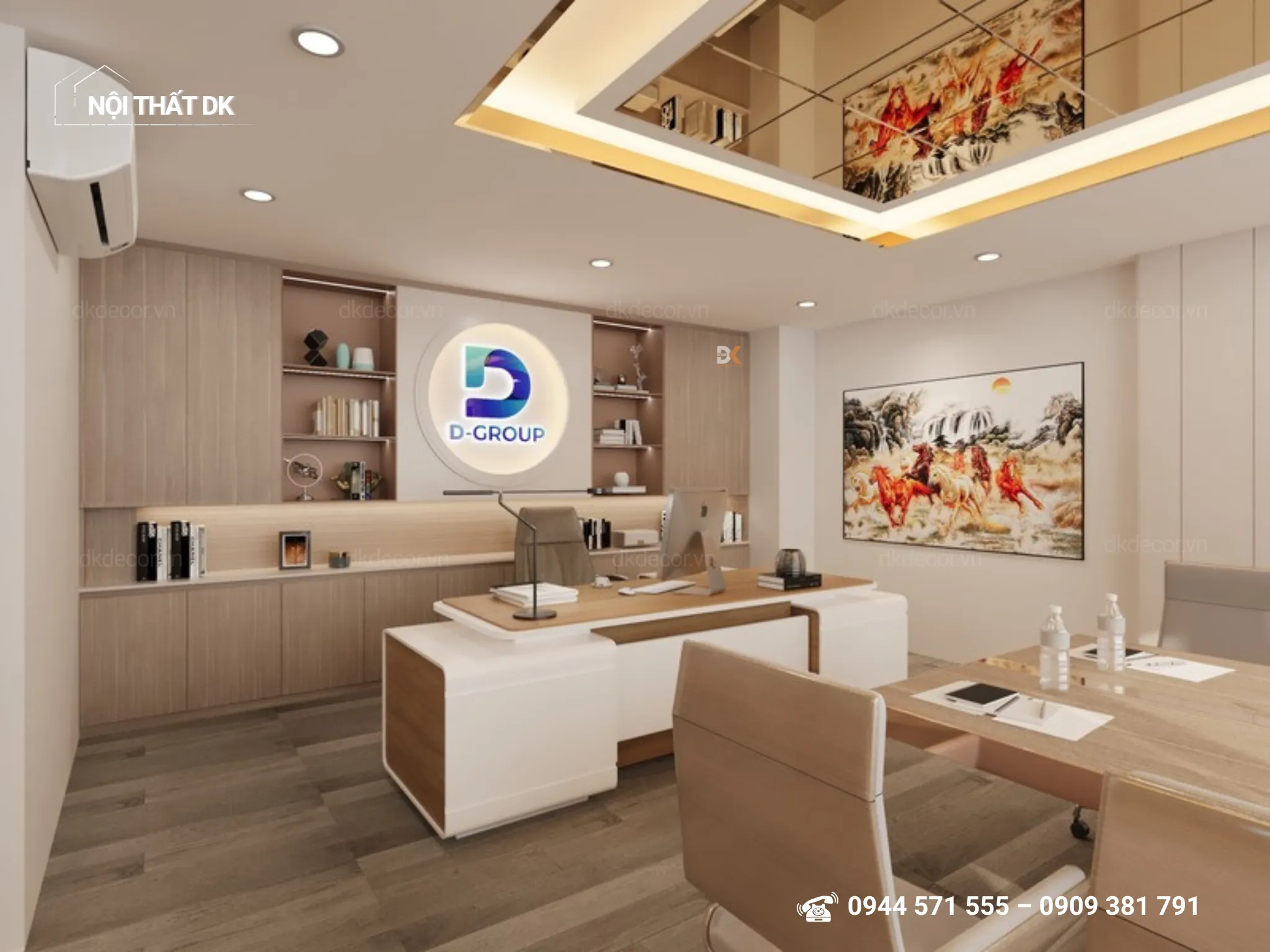 thiết kế nội thất văn phòng D-Group Tân Phú